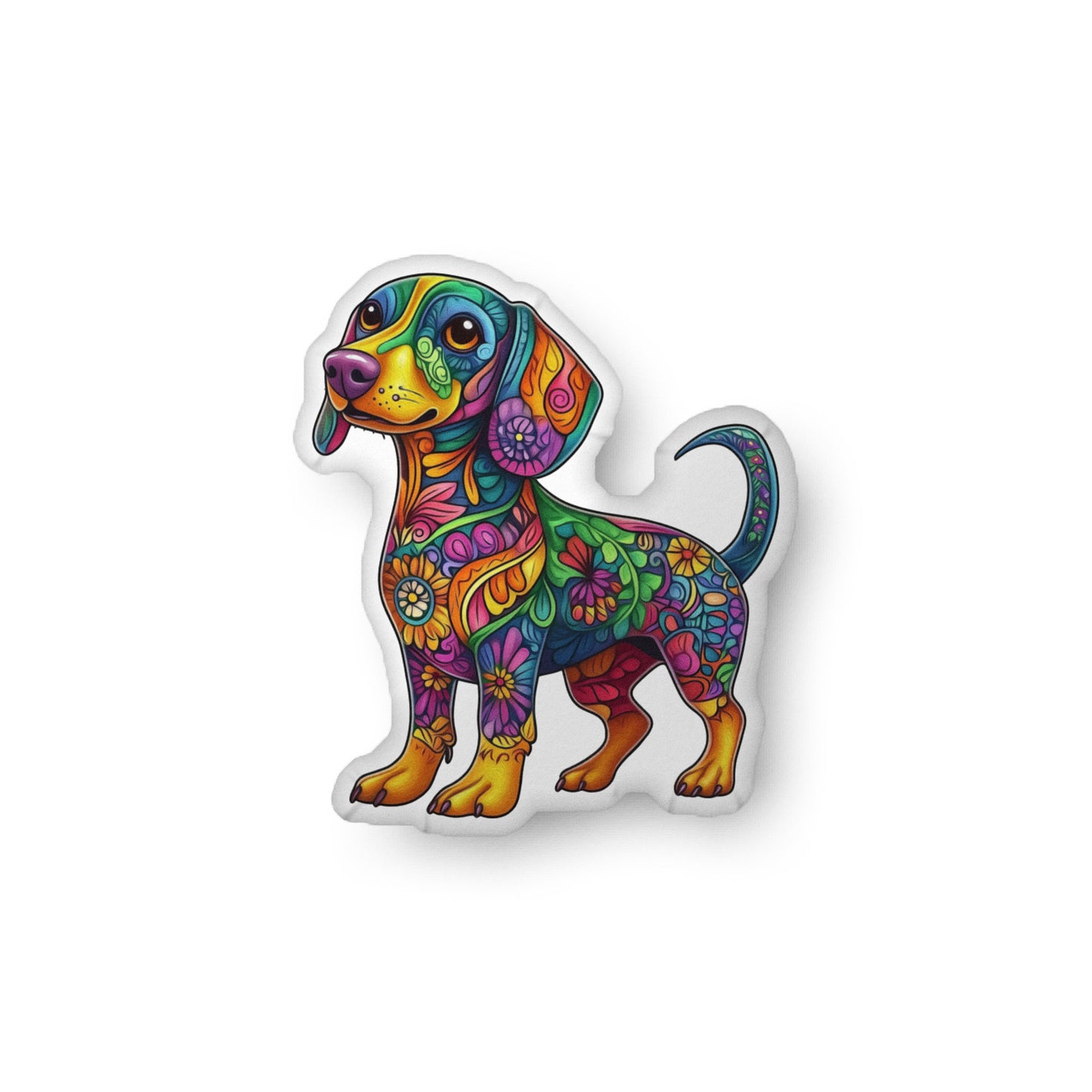 Dachshund Alebrije Custom-shaped pillow