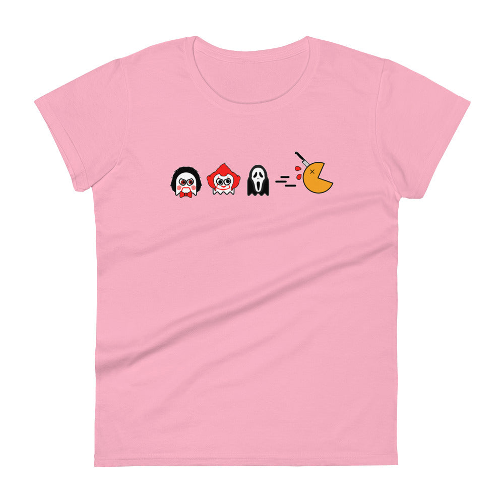 1990's Horror Movie with Packman Parody - Women's short sleeve t-shirt