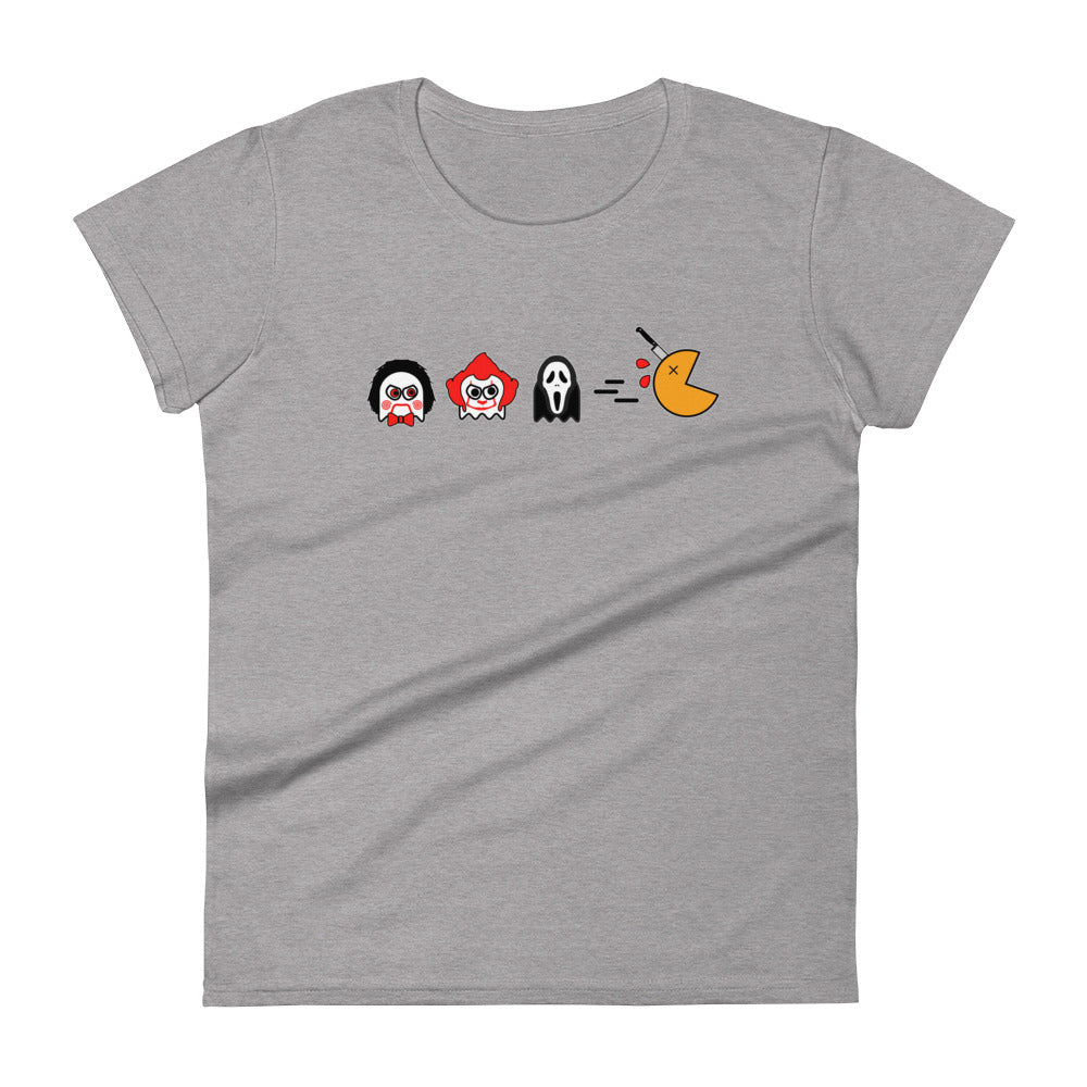 1990's Horror Movie with Packman Parody - Women's short sleeve t-shirt
