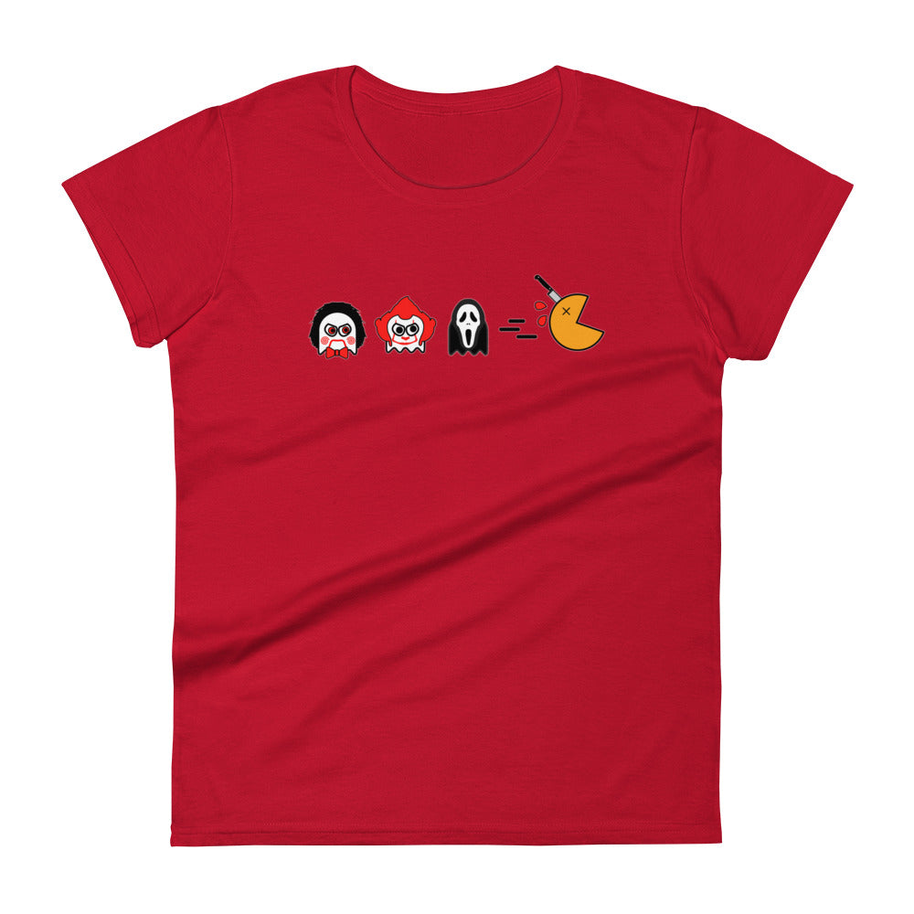 1990's Horror Movie with Packman Parody - Women's short sleeve t-shirt