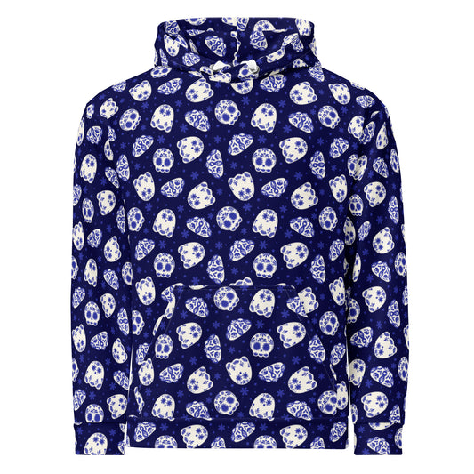 Blue Dia De Los Muertos - Unisex Hoodie