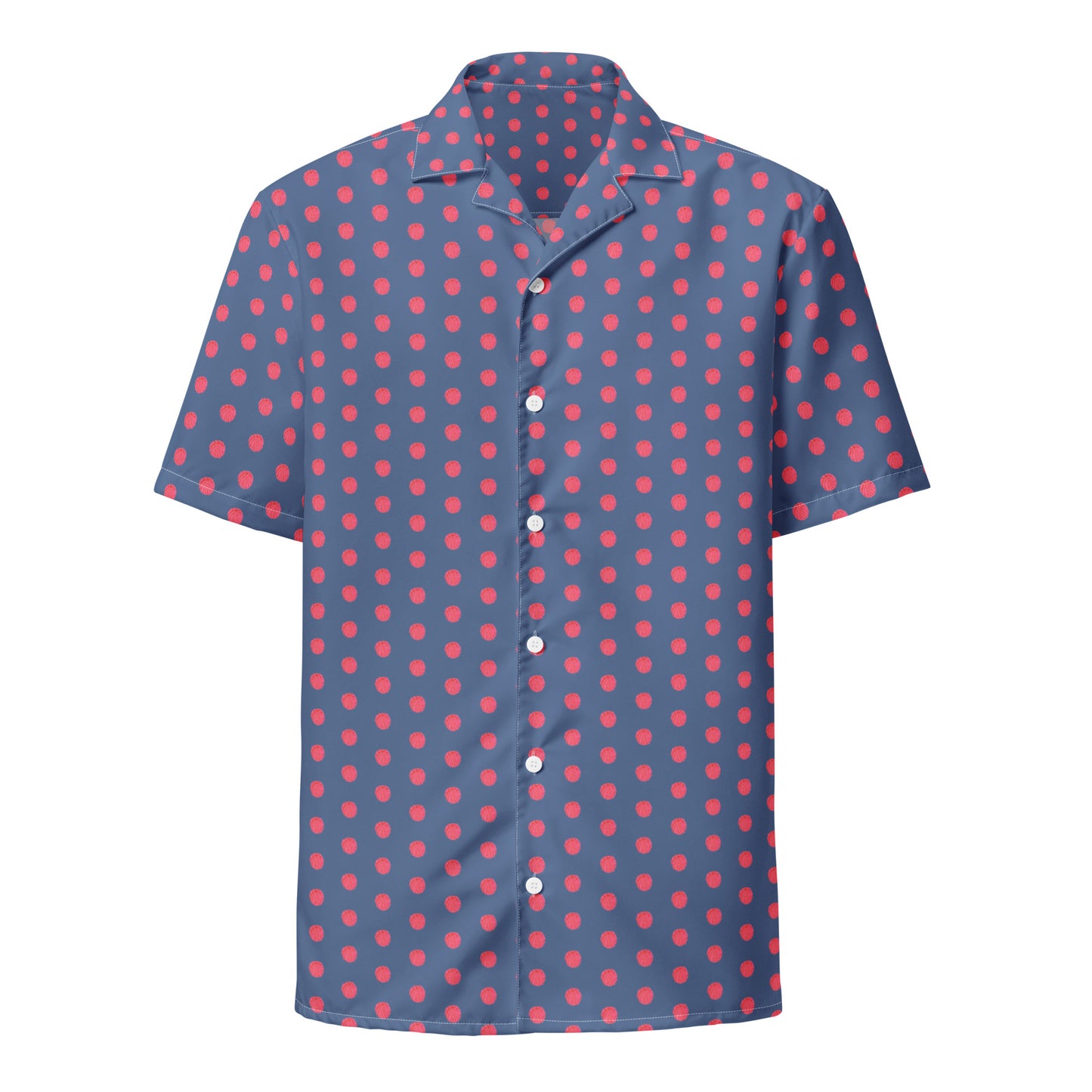 Pink Concha on Blue - Unisex button shirt