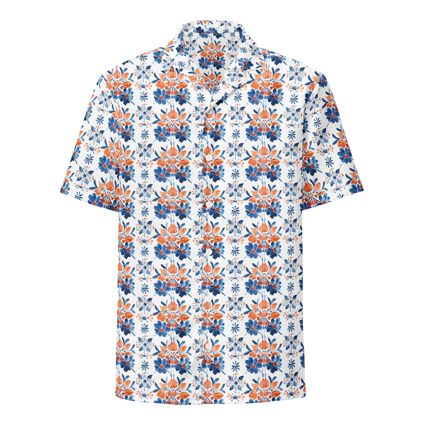 Spanish Floral Pattern - Unisex button shirt