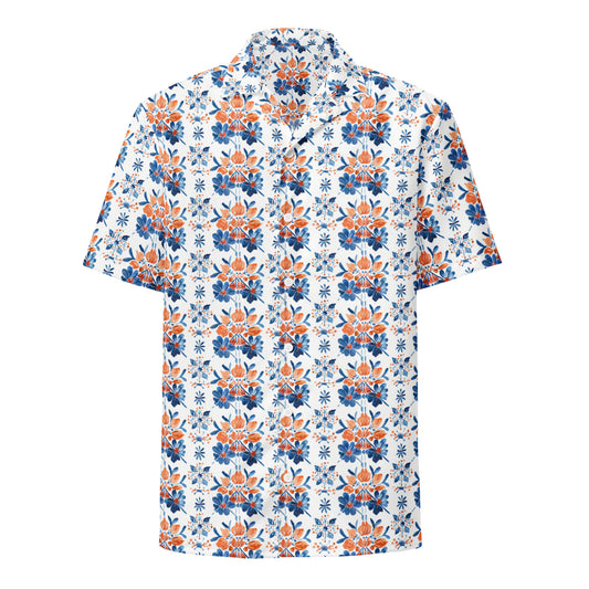 Spanish Floral Pattern - Unisex button shirt