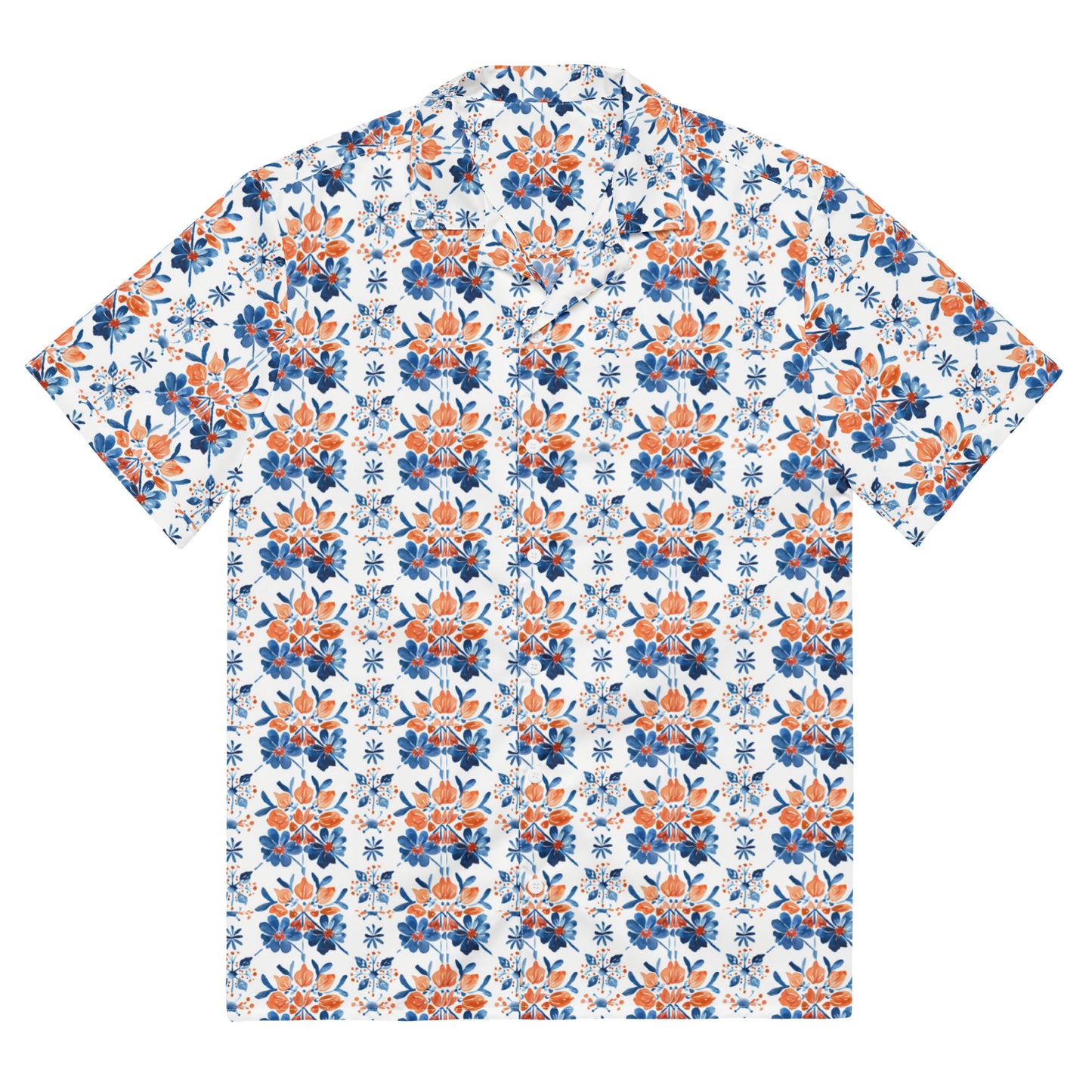 Spanish Floral Pattern - Unisex button shirt