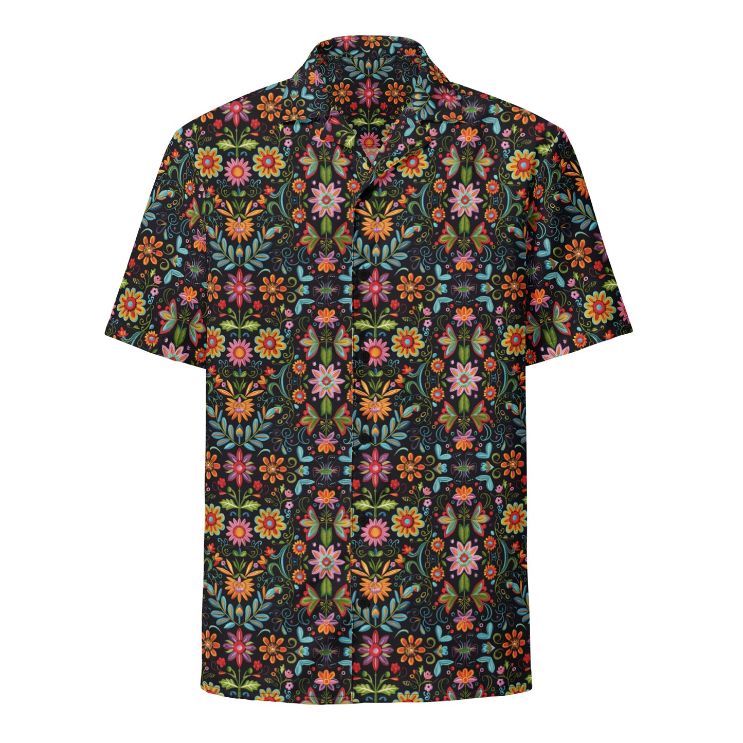 Mexcian Floral - Unisex button shirt