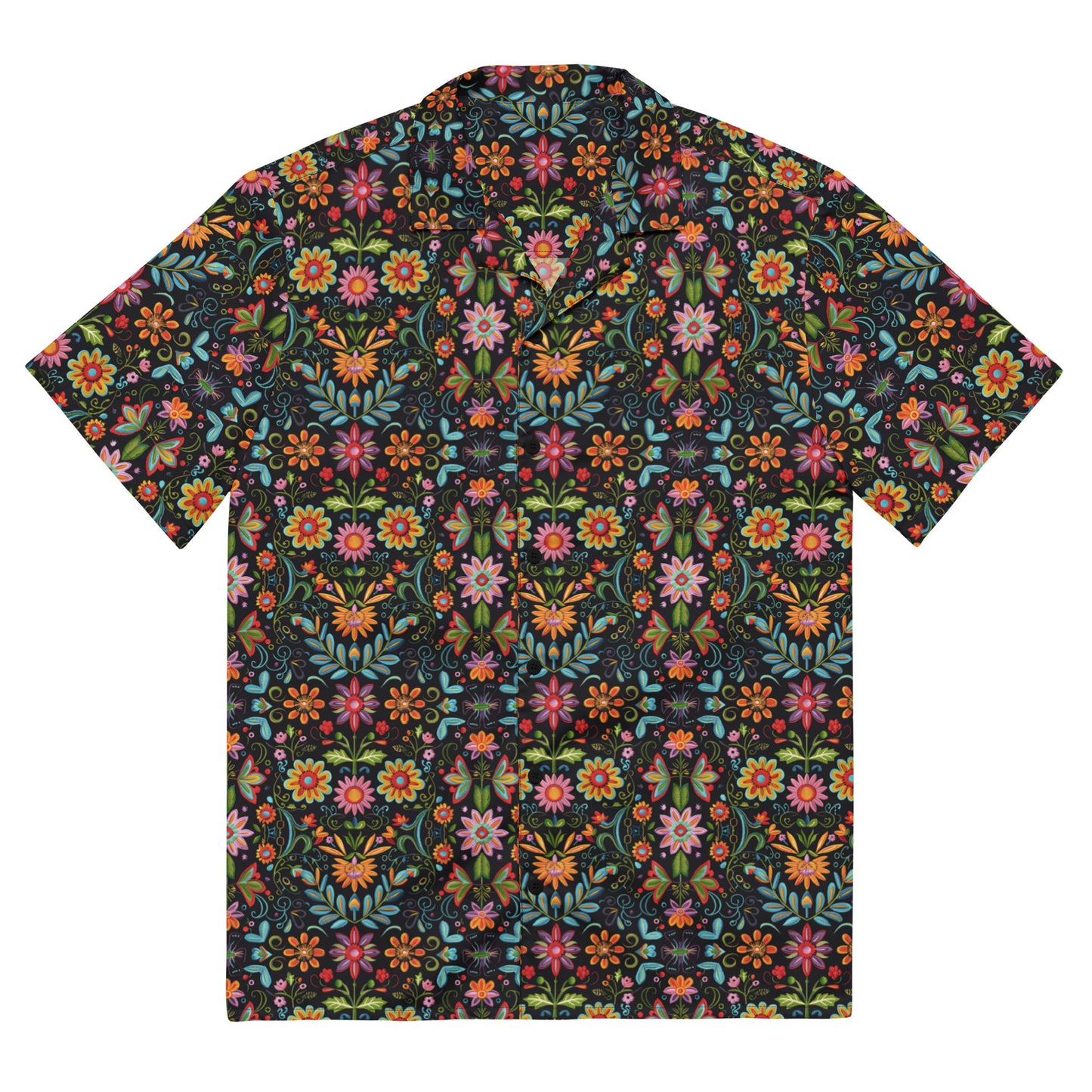 Mexcian Floral - Unisex button shirt