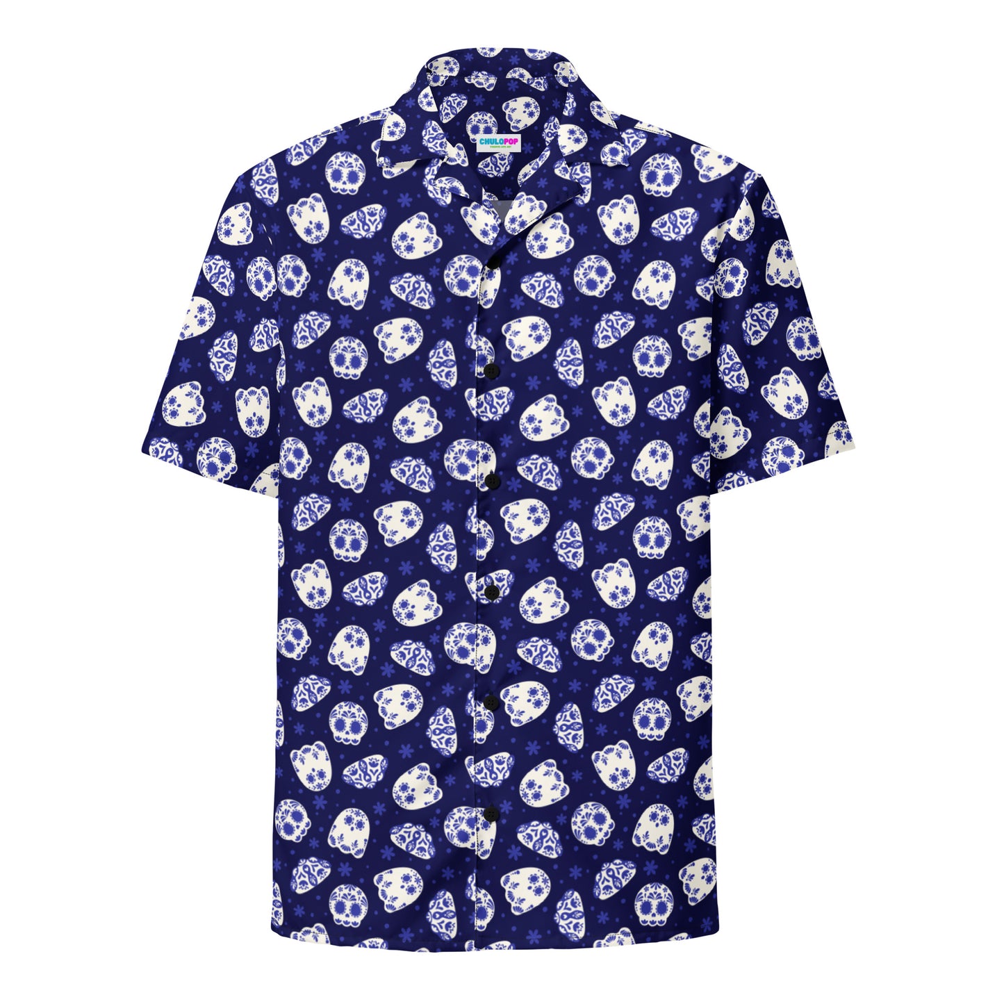 Blue Dia De Los Muertos - Unisex button shirt