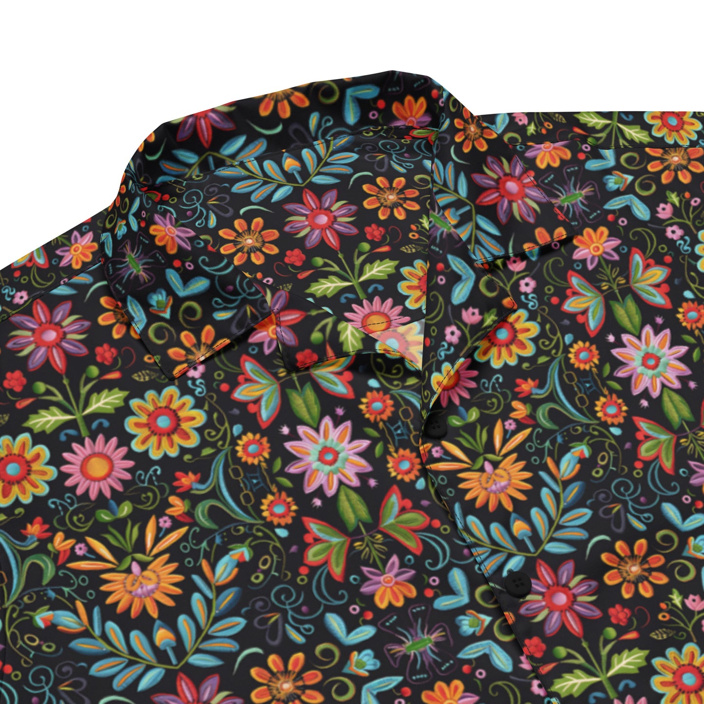 Mexcian Floral - Unisex button shirt