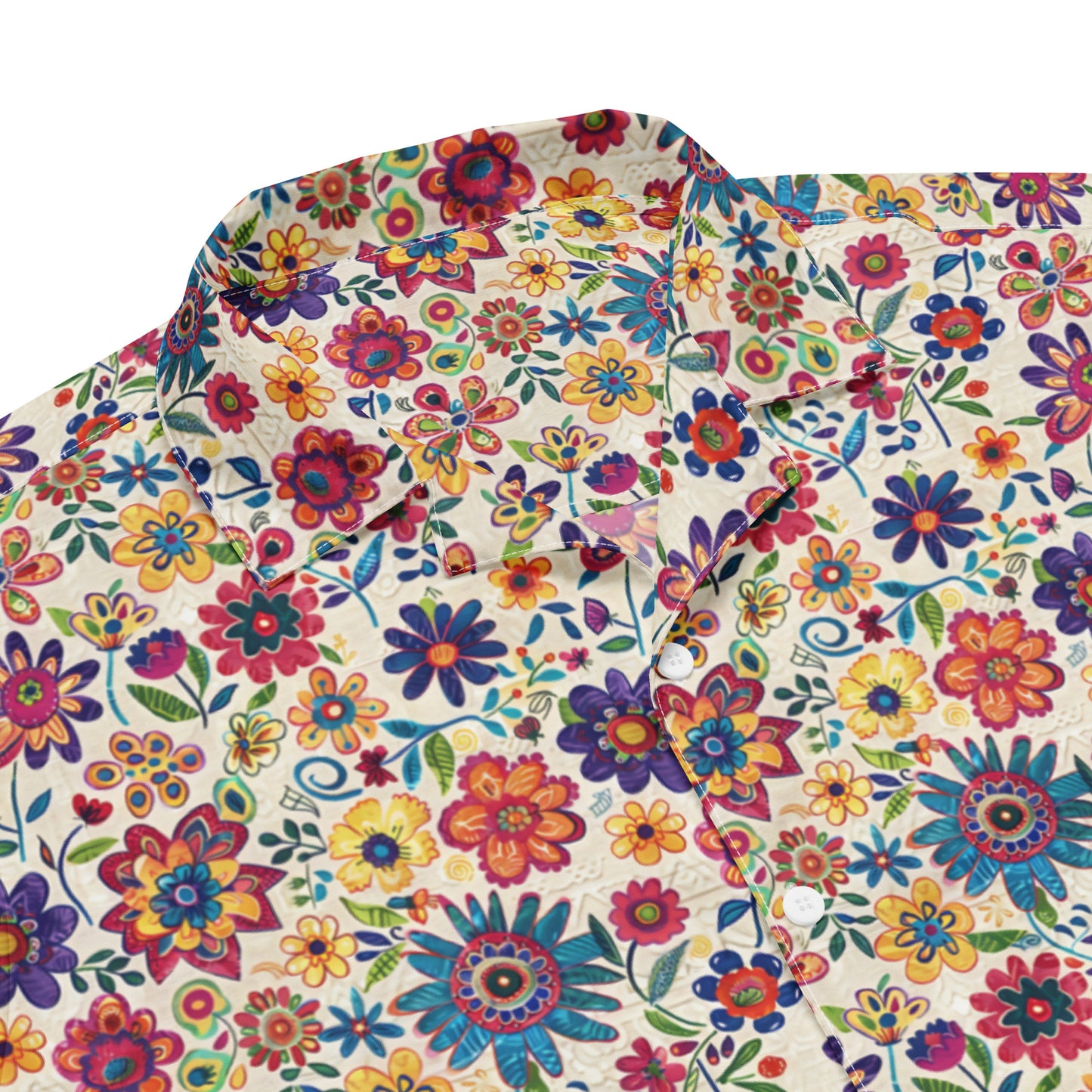 Mexican Floral Spring - Unisex button shirt