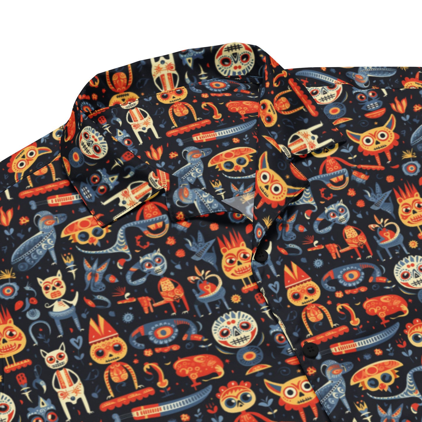 Dia De los Muertos Animals - Unisex button shirt