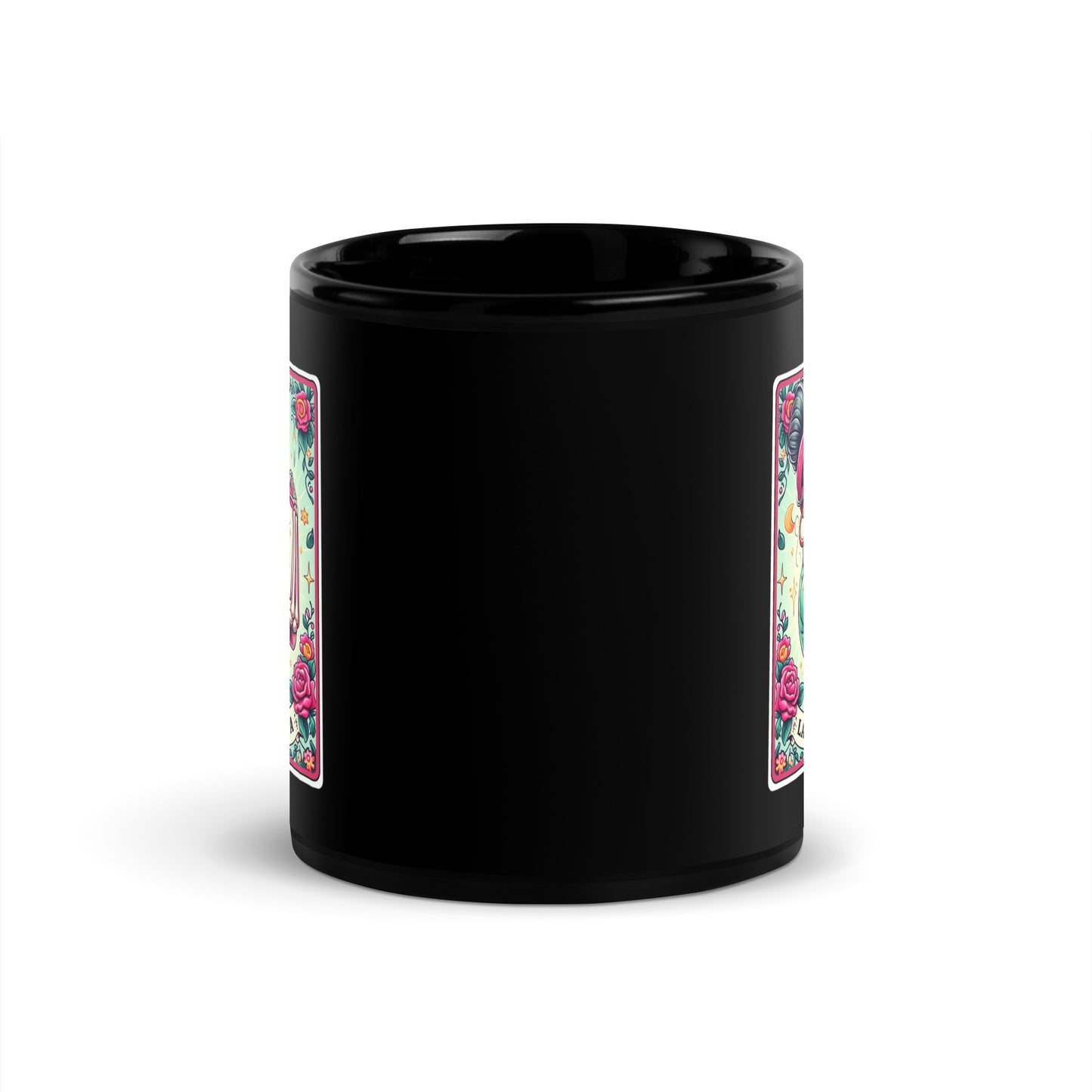 La Chingona Mama - Black Glossy Mug