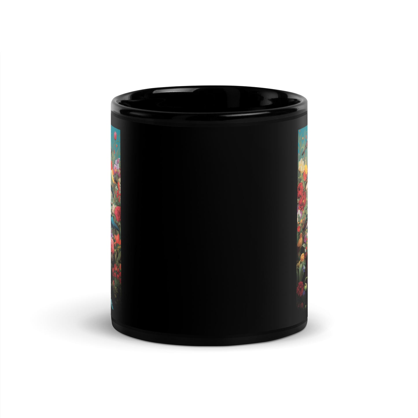 La Frida-Bird - Black Glossy Mug