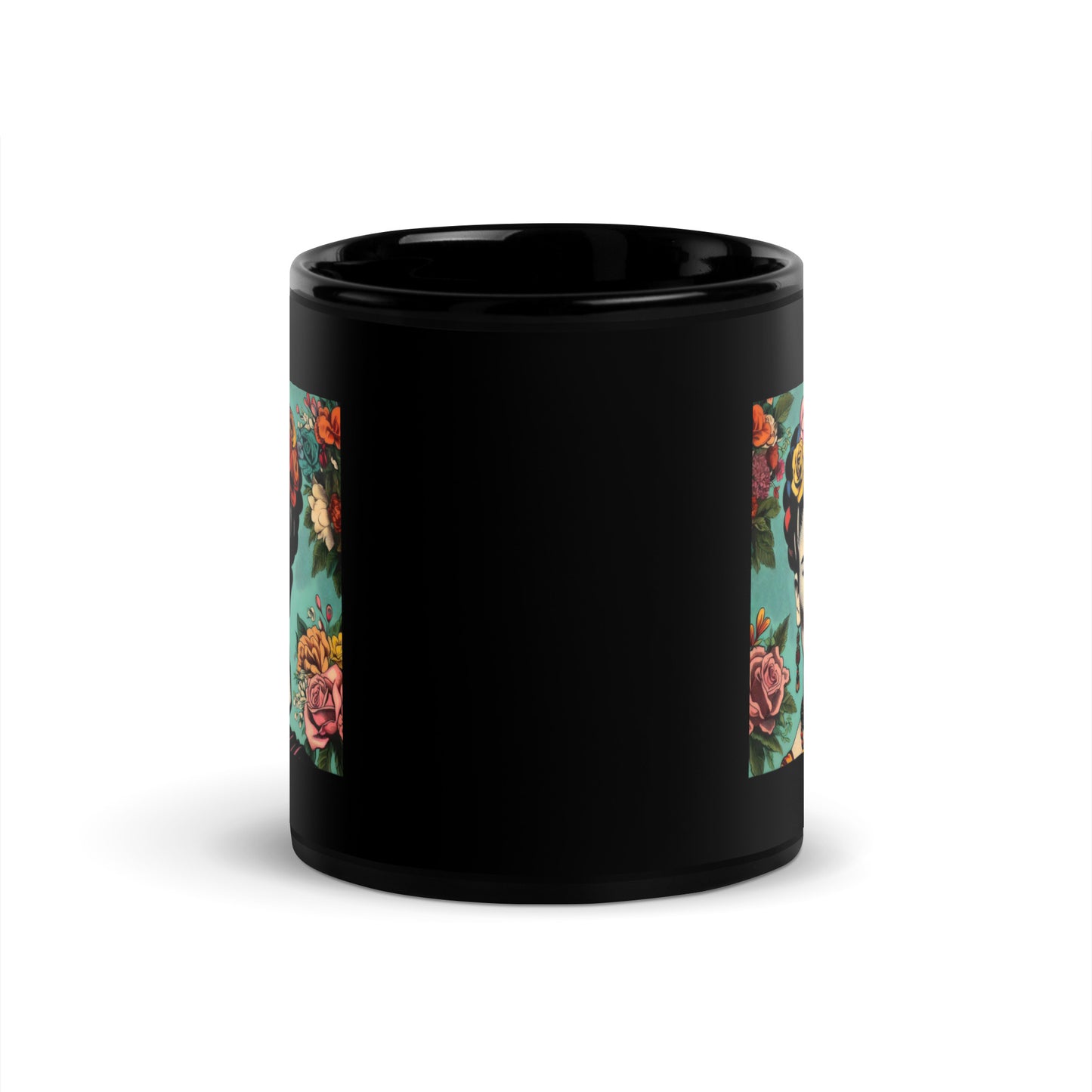 La Rosa - Black Glossy Mug