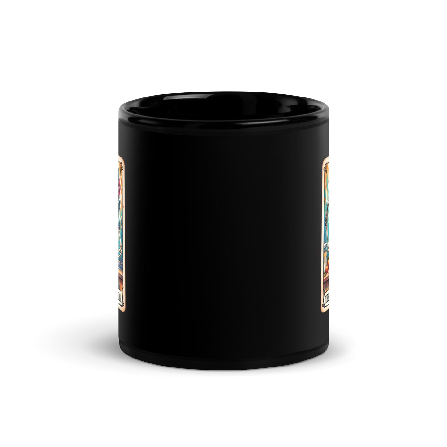 The Unhinged Mama - Black Glossy Mug