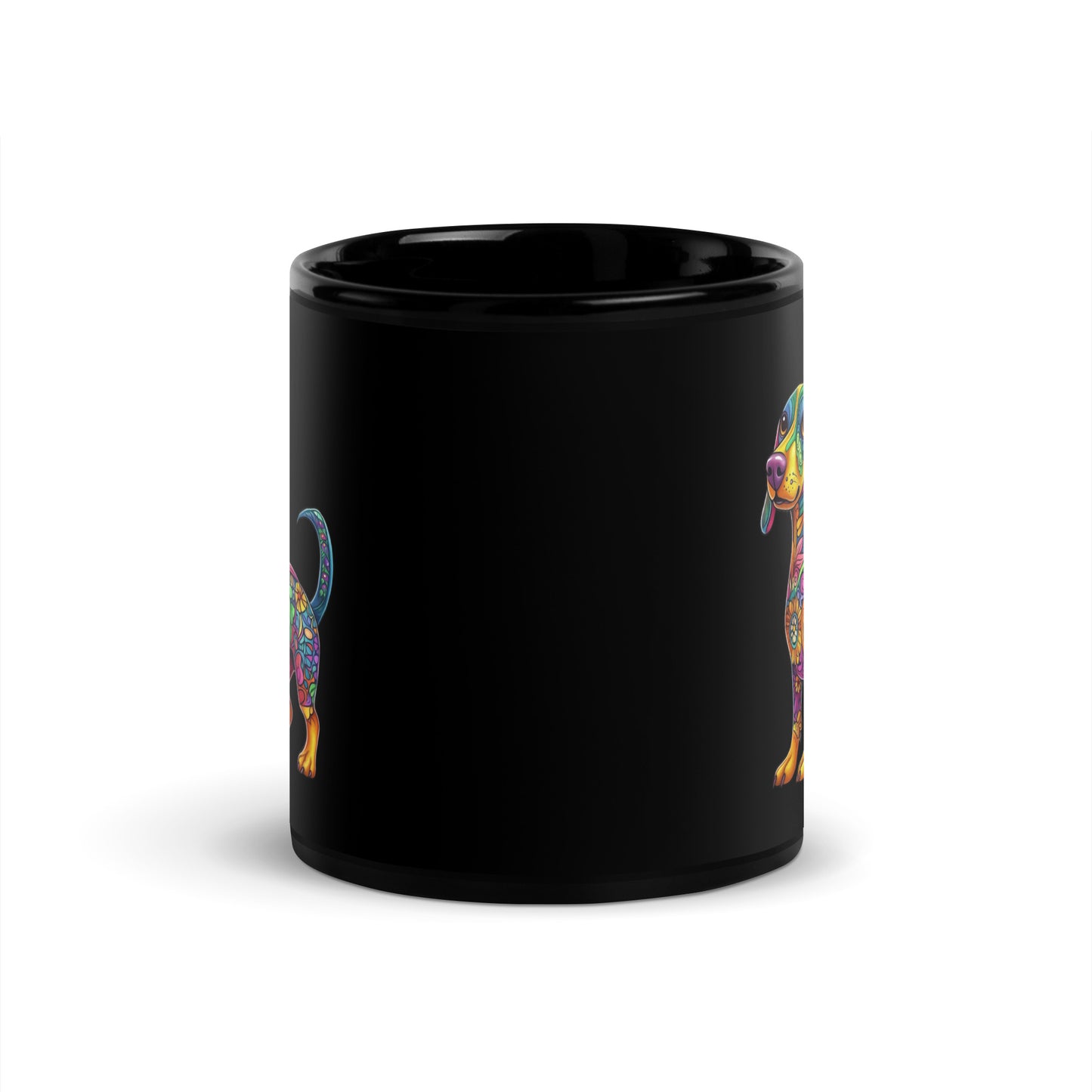 Dachshund Alebrije Black Glossy Mug