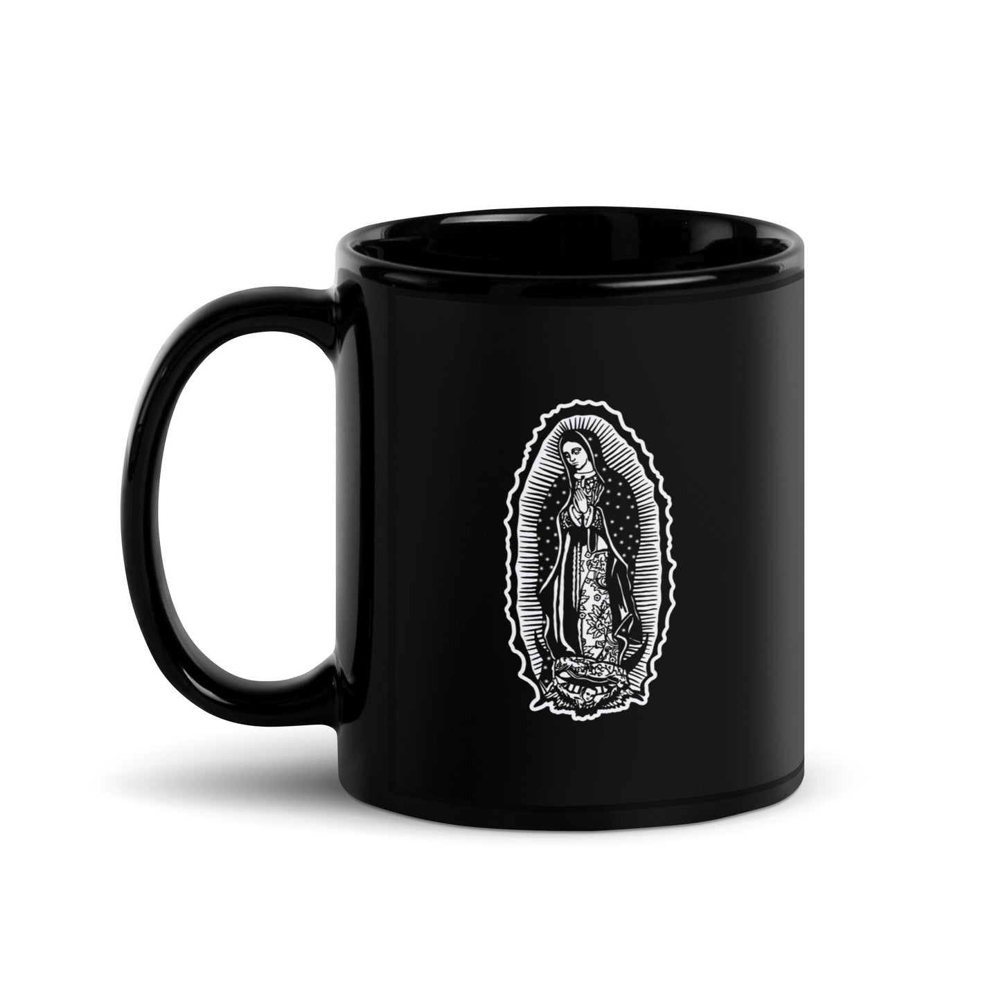 VIRGEN De GUADALUPE - Black Glossy Mug