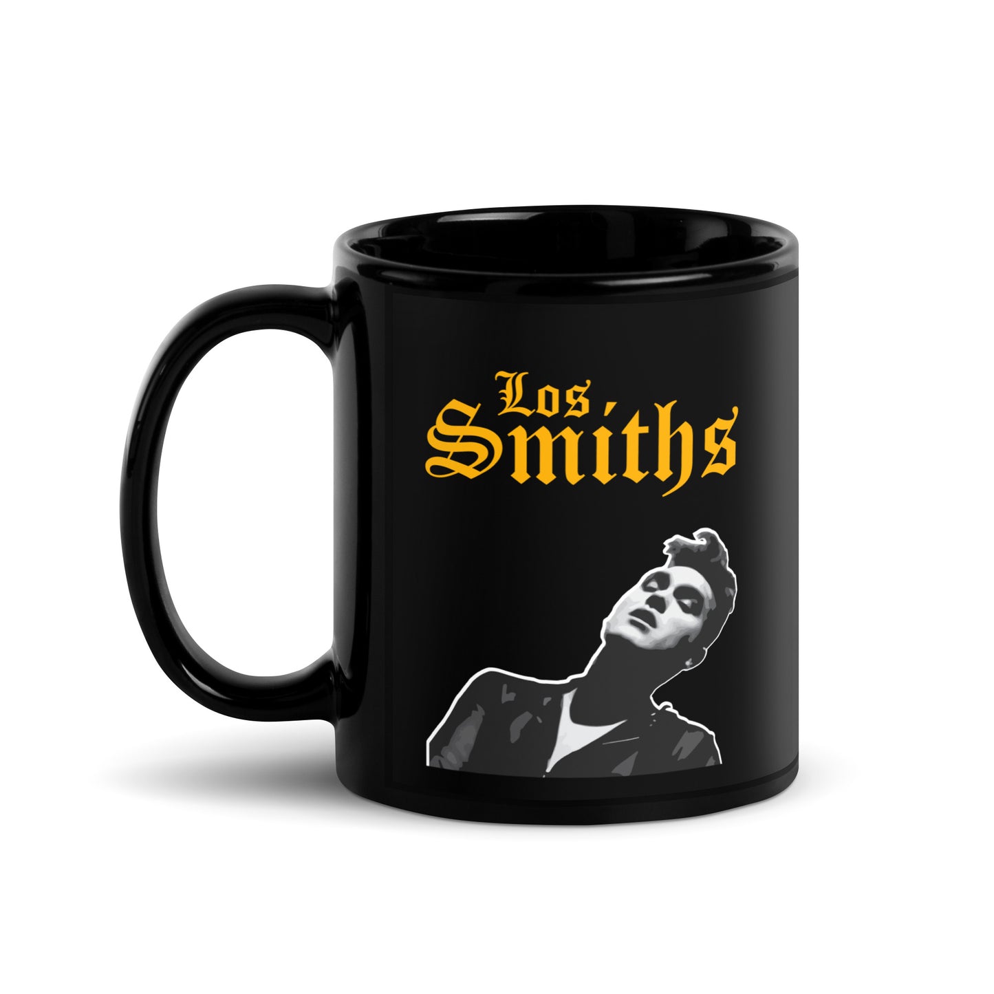 Los Smiths With Silhouette - Black Glossy Mug