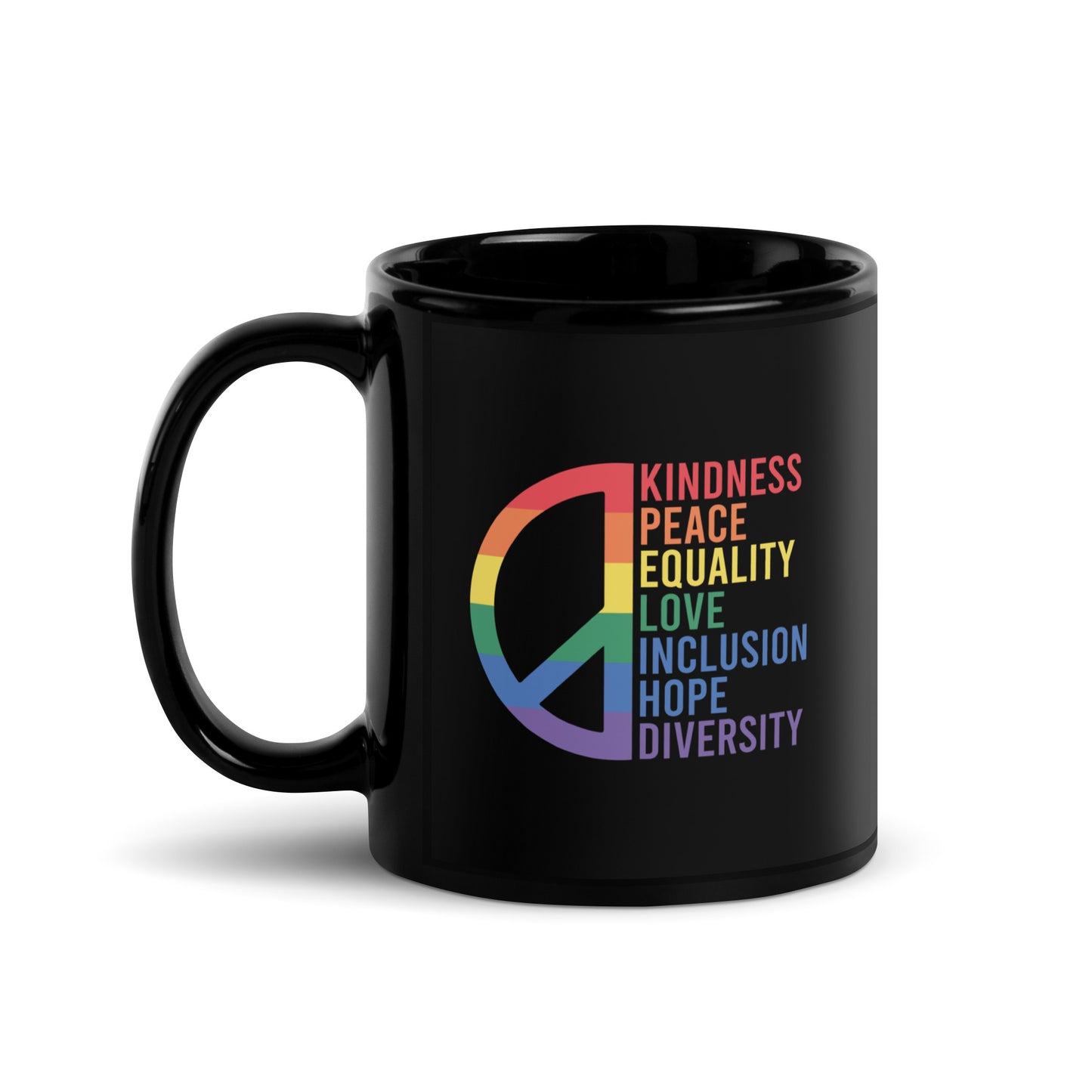 Kindness - Black Glossy Mug