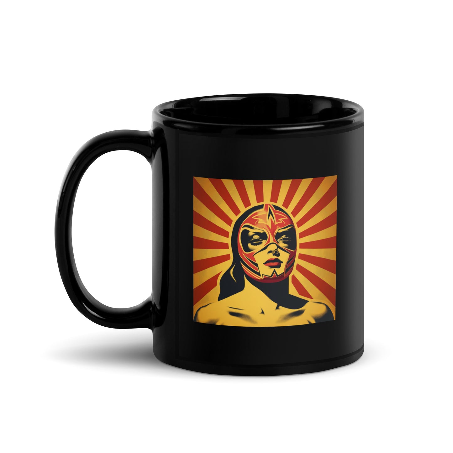 Luchadora - Black Glossy Mug