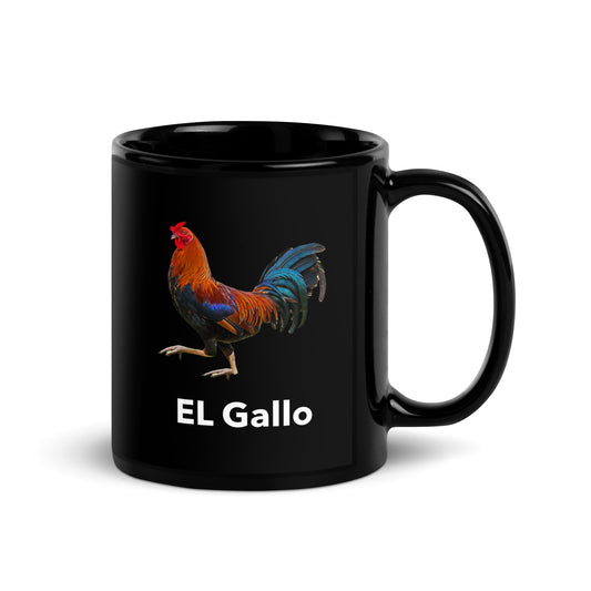 El Gallo Black Glossy Mug