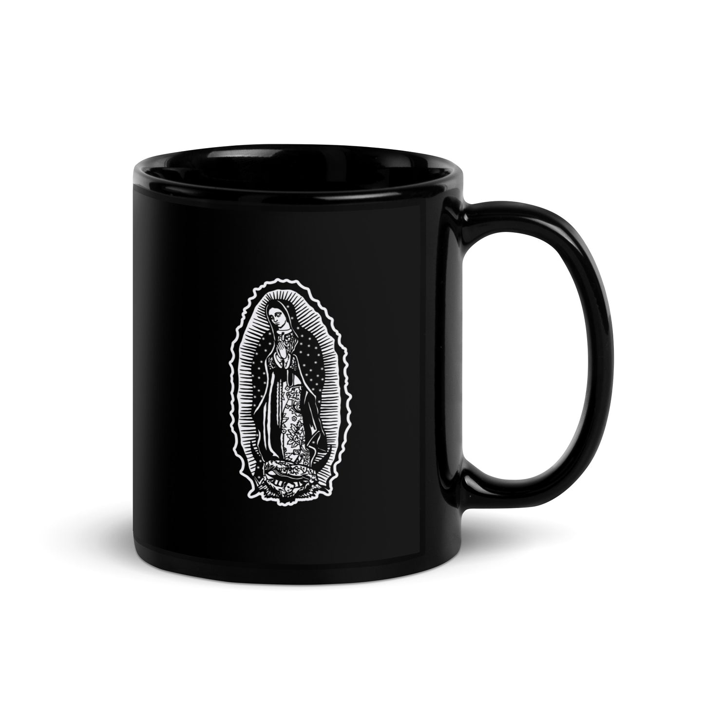 VIRGEN De GUADALUPE - Black Glossy Mug