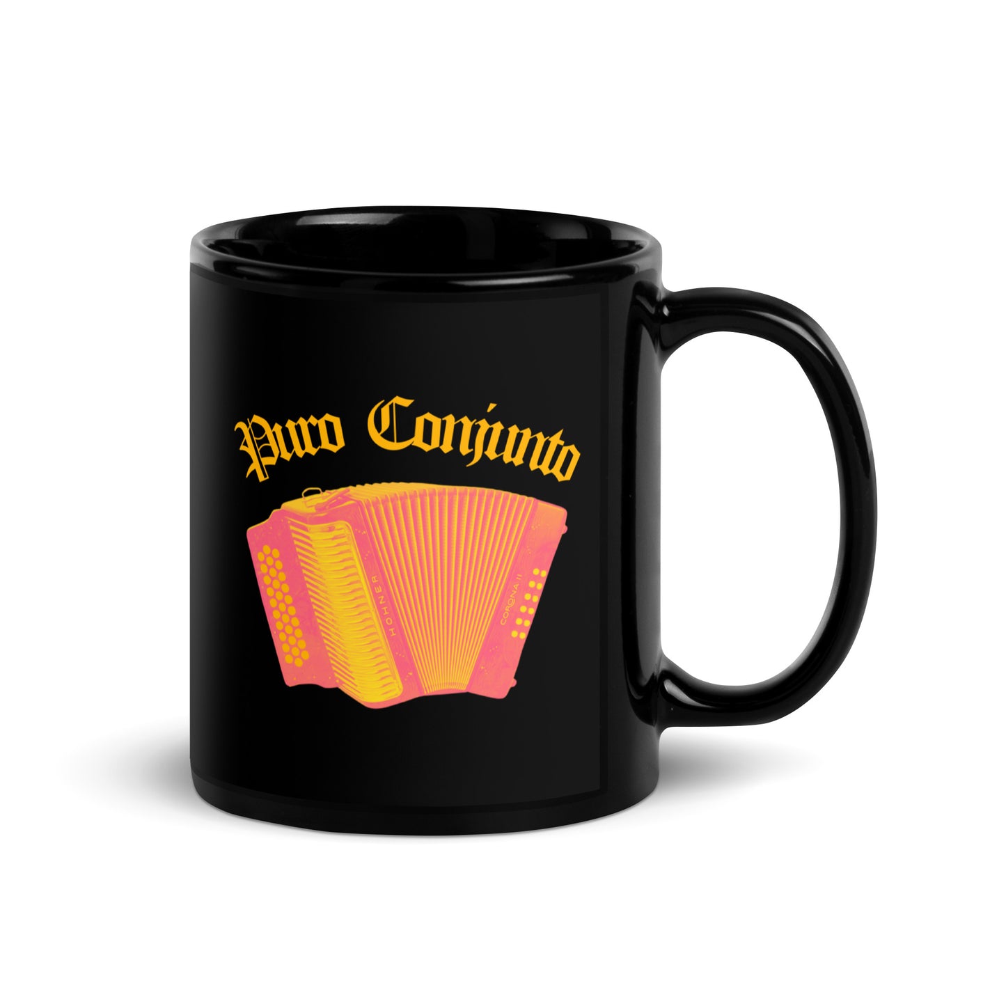 Puro Conjunto - Black Glossy Mug