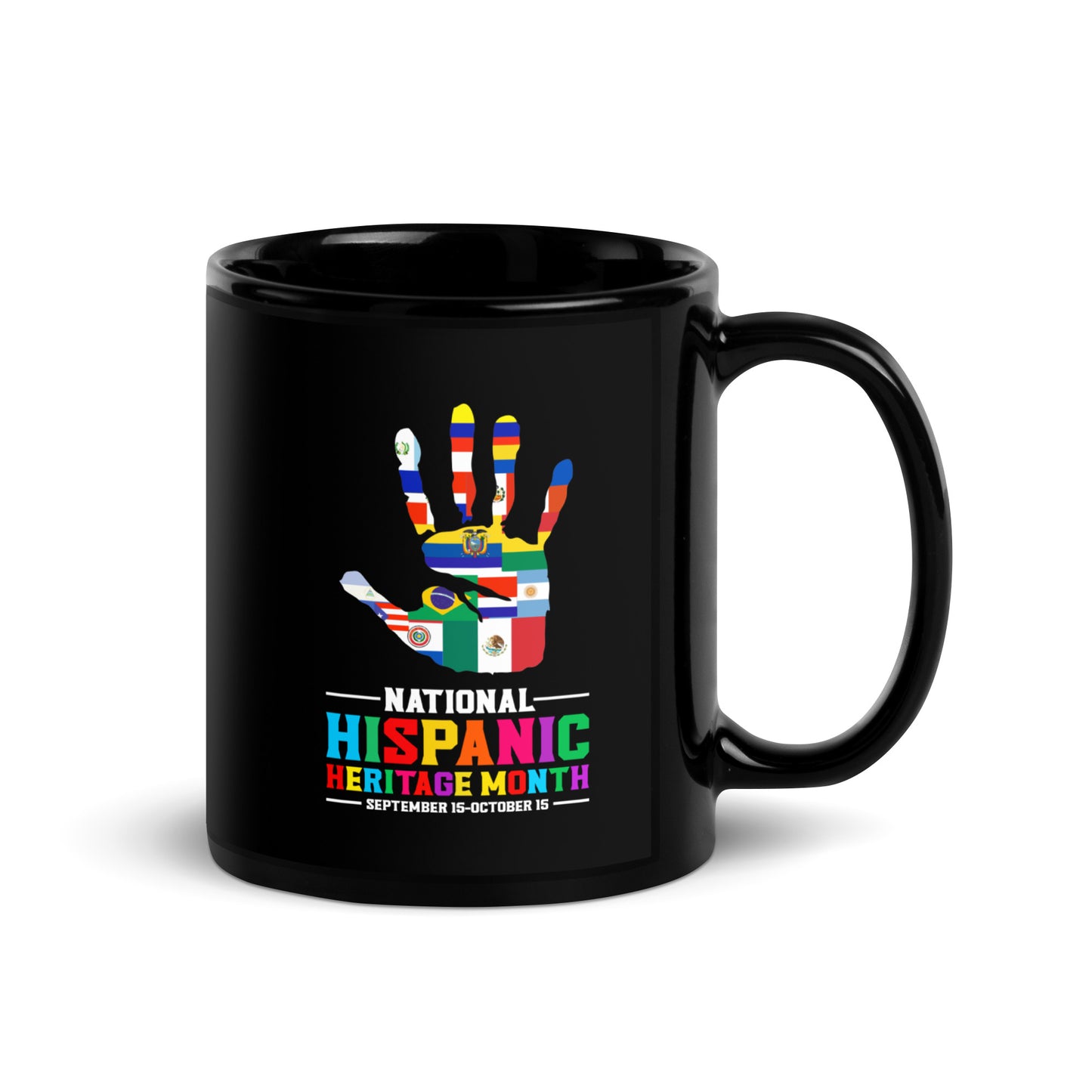 Hispanic Heritage Month - Black Glossy Mug