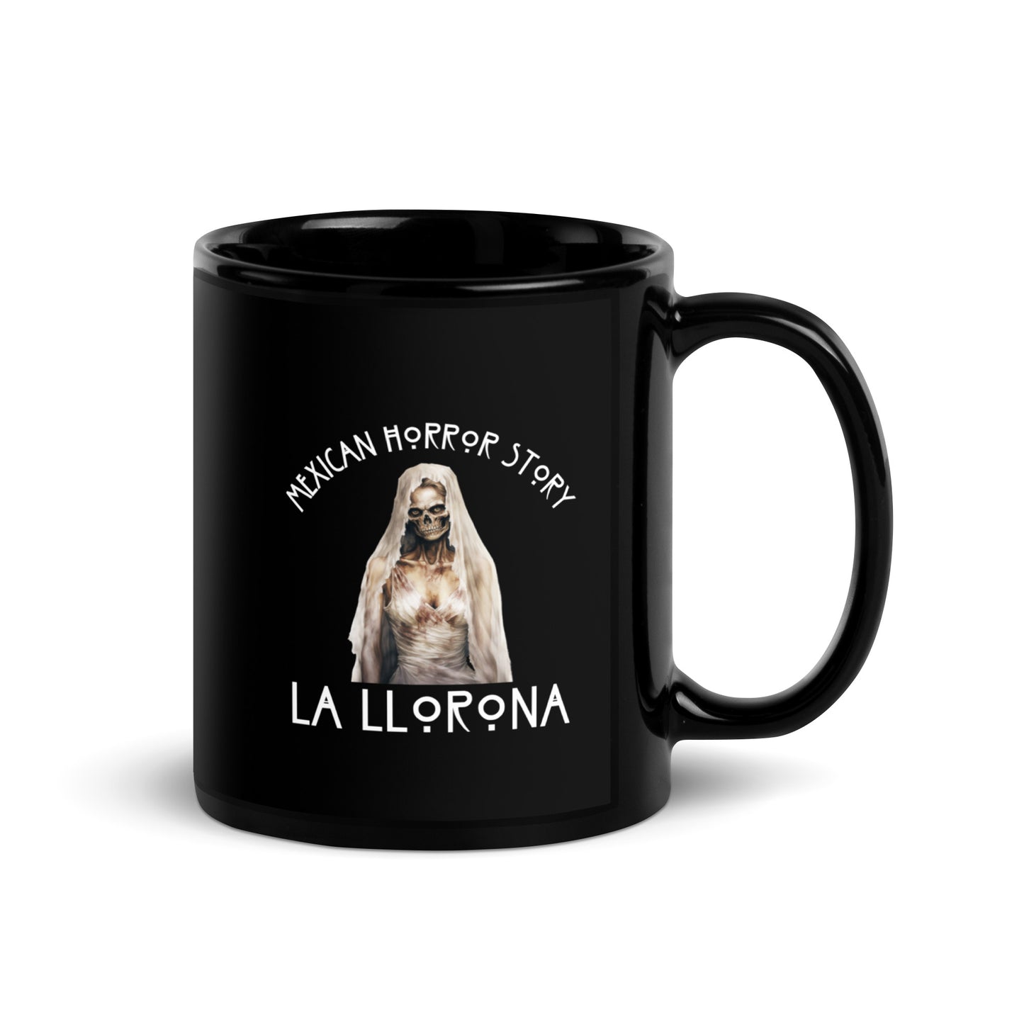 Mexican Horror Story La Llorona - Black Glossy Mug