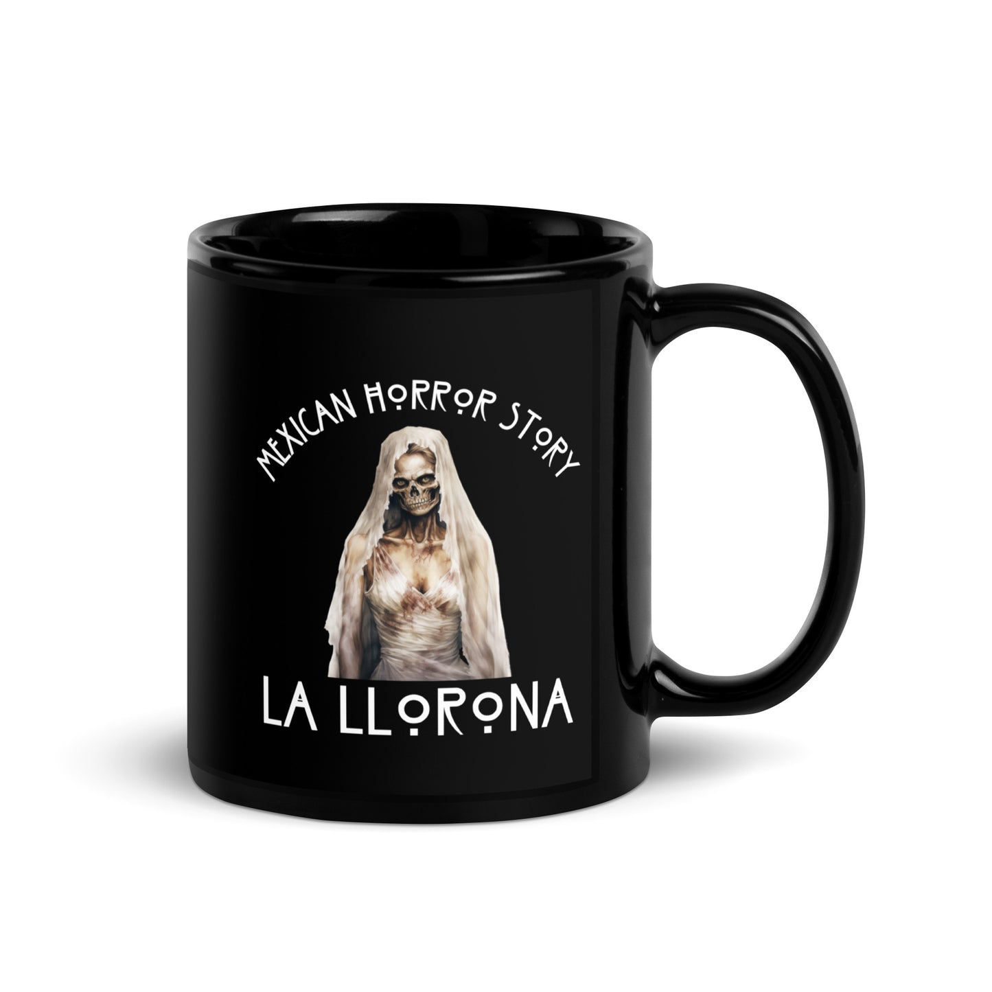 Mexican Horror Story La Llorona - Black Glossy Mug