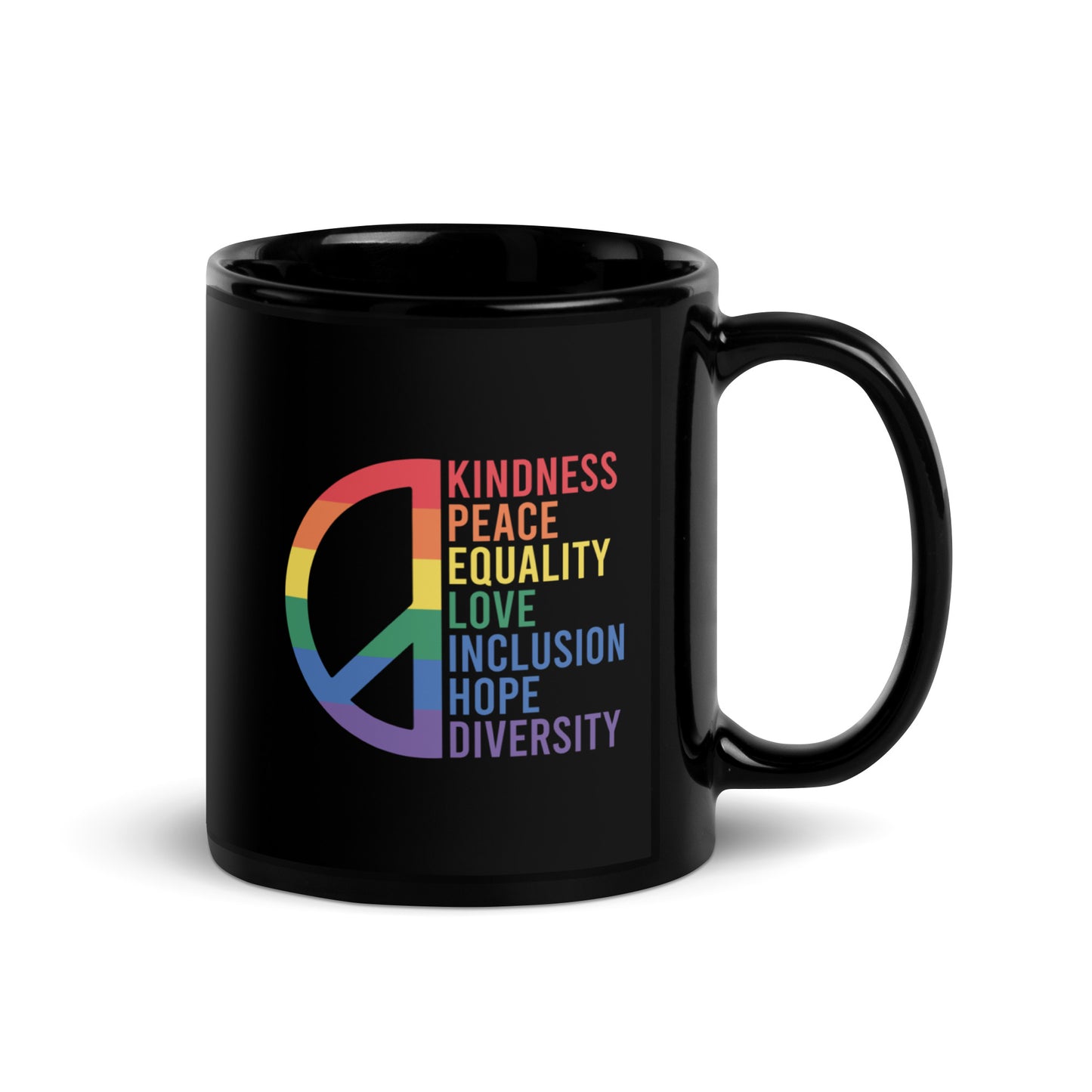 Kindness - Black Glossy Mug