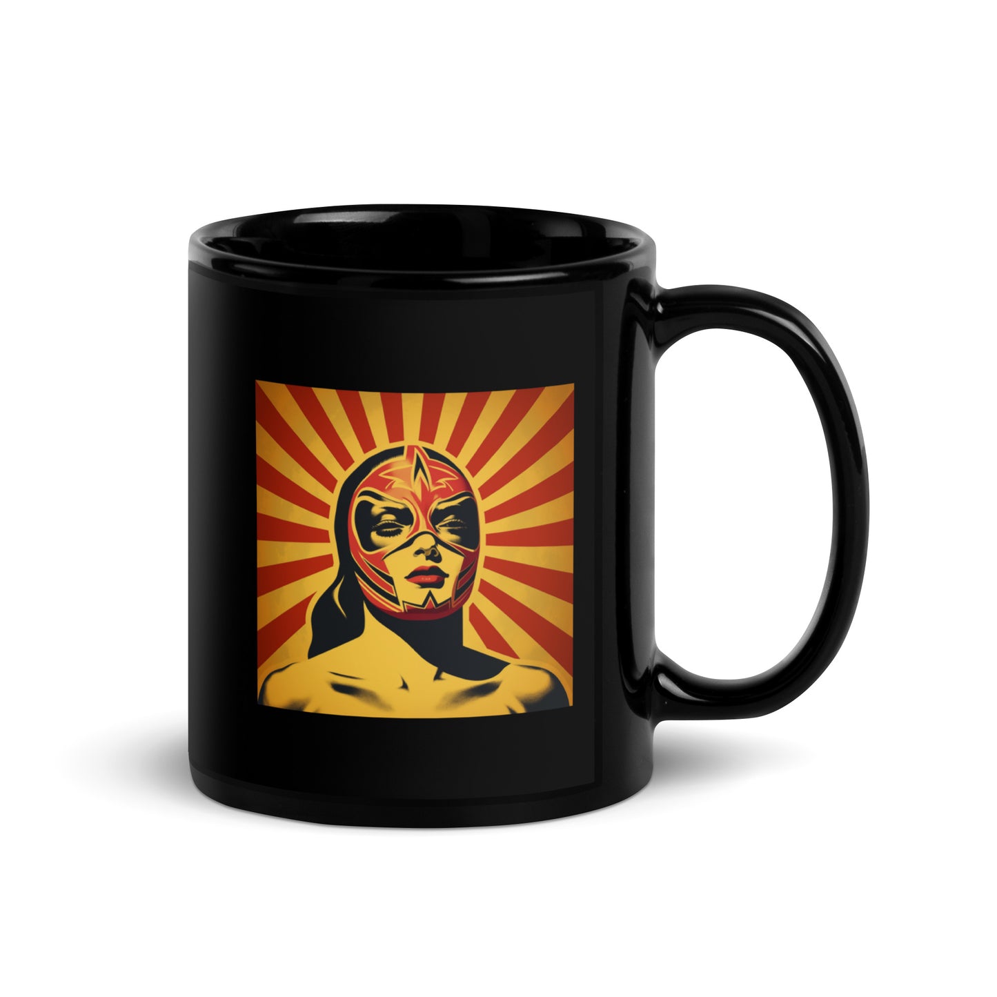 Luchadora - Black Glossy Mug