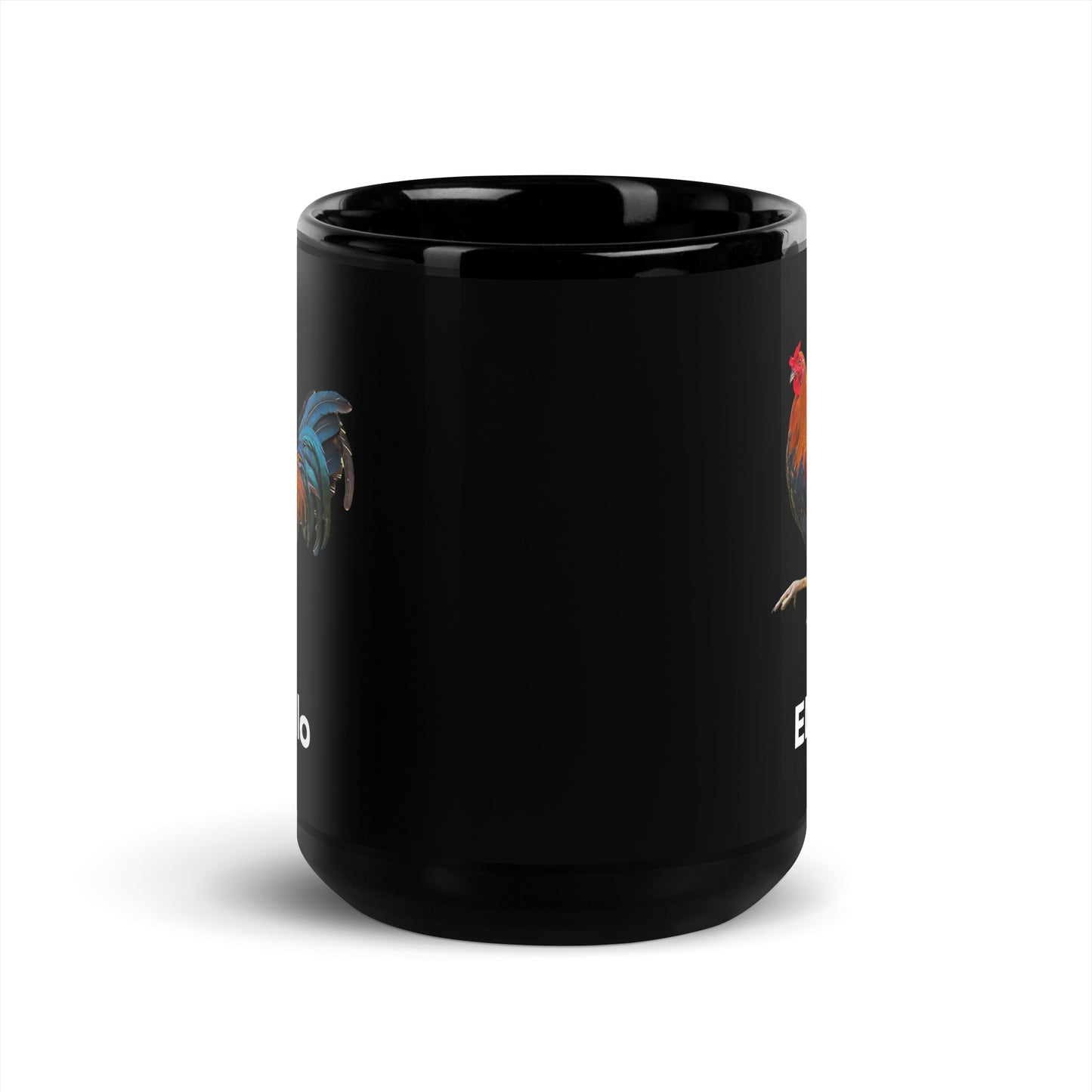 El Gallo Black Glossy Mug