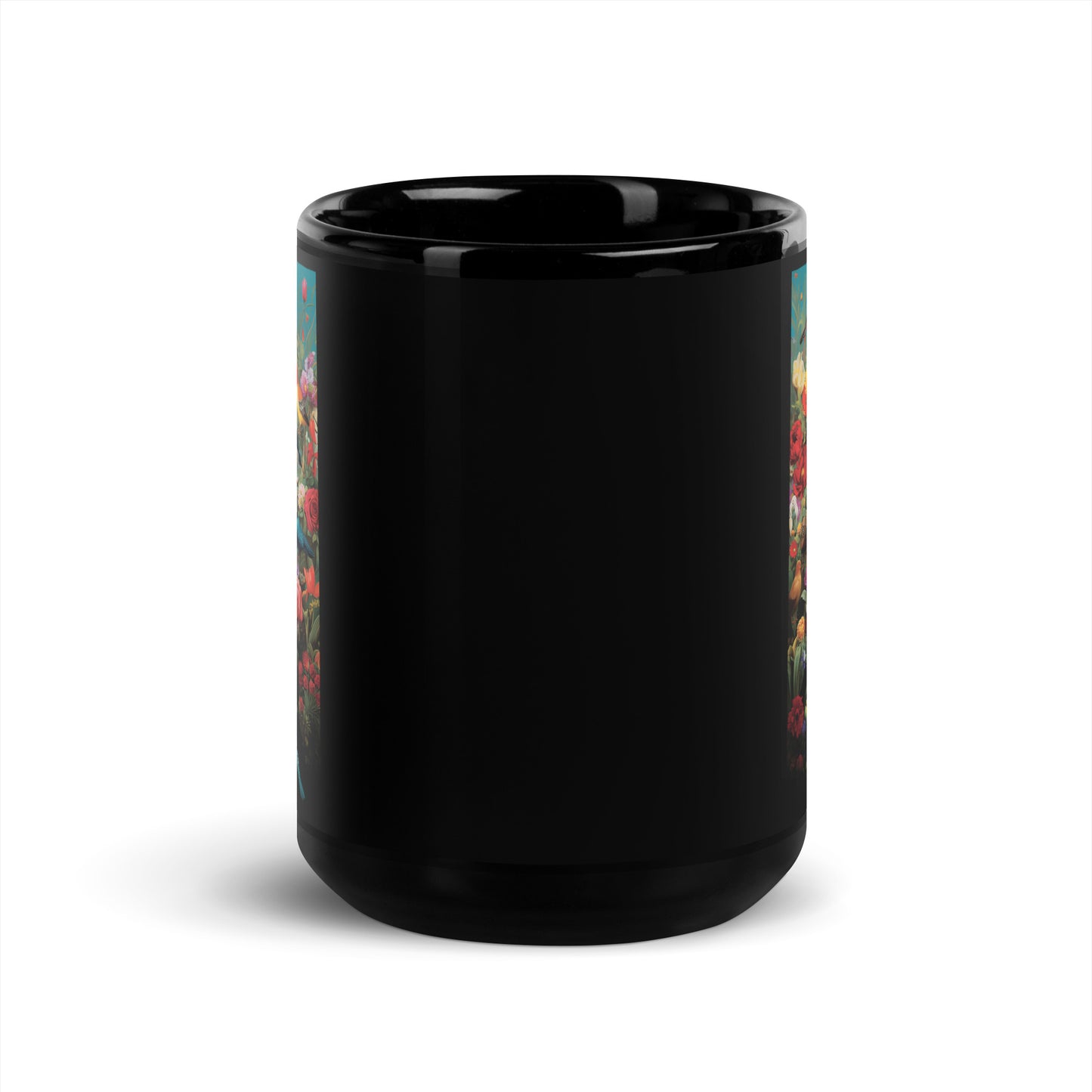 La Frida-Bird - Black Glossy Mug