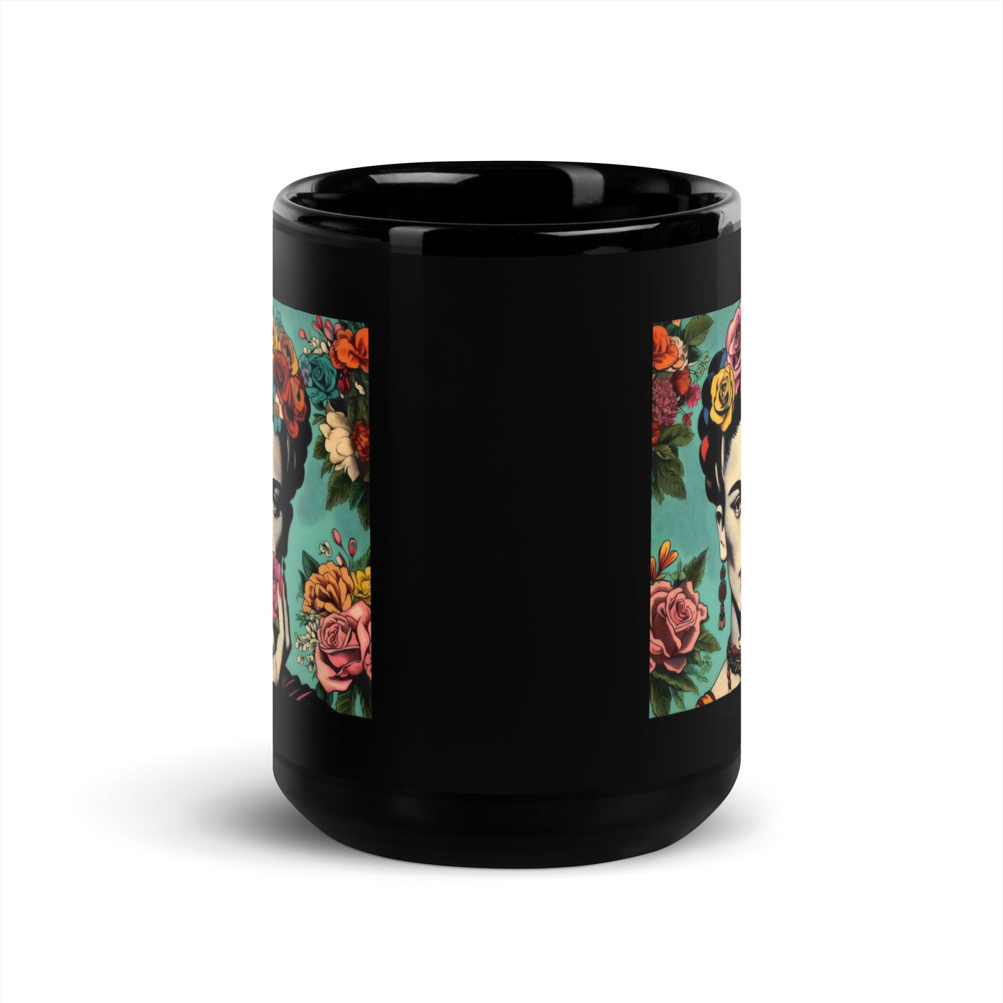 La Rosa - Black Glossy Mug