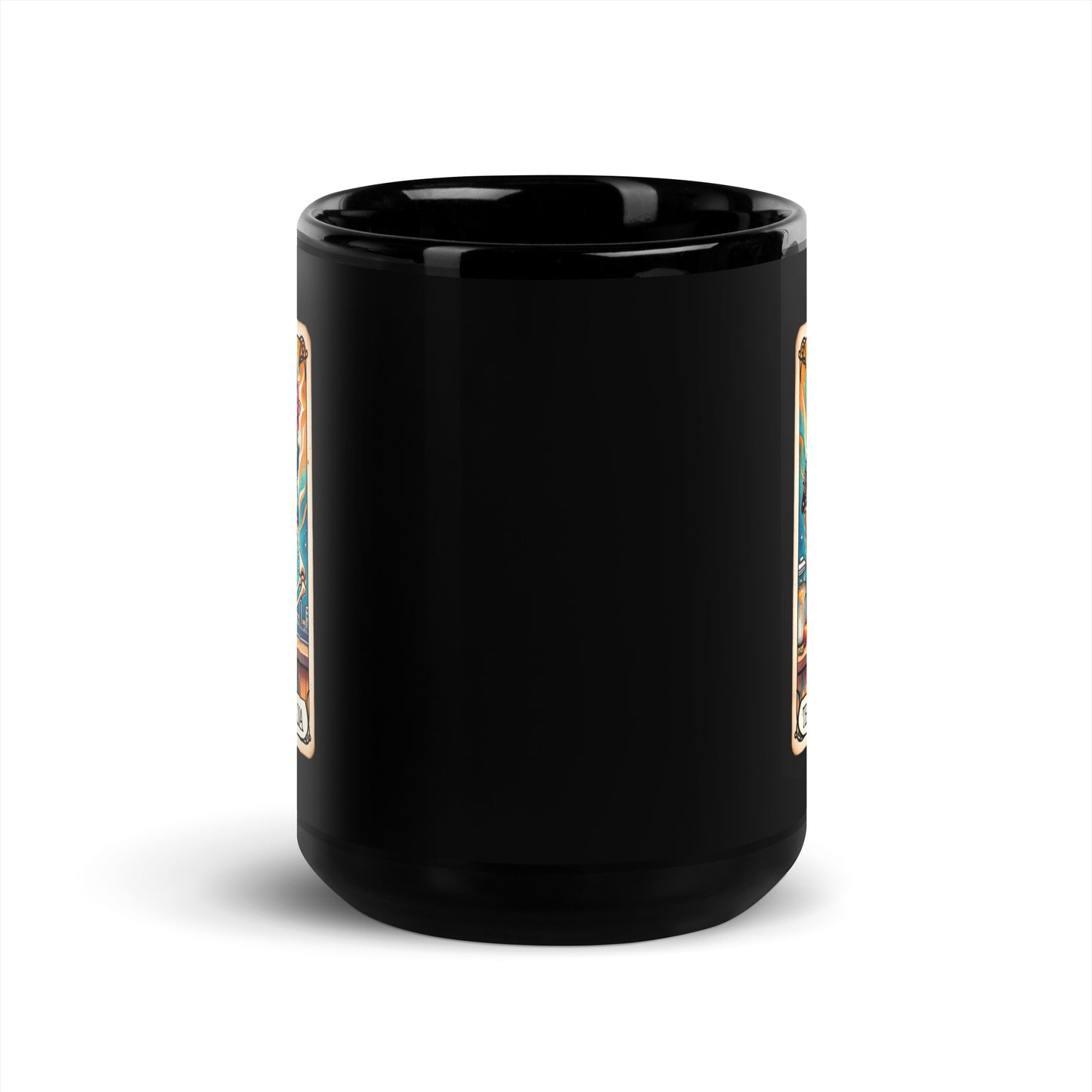 The Unhinged Mama - Black Glossy Mug