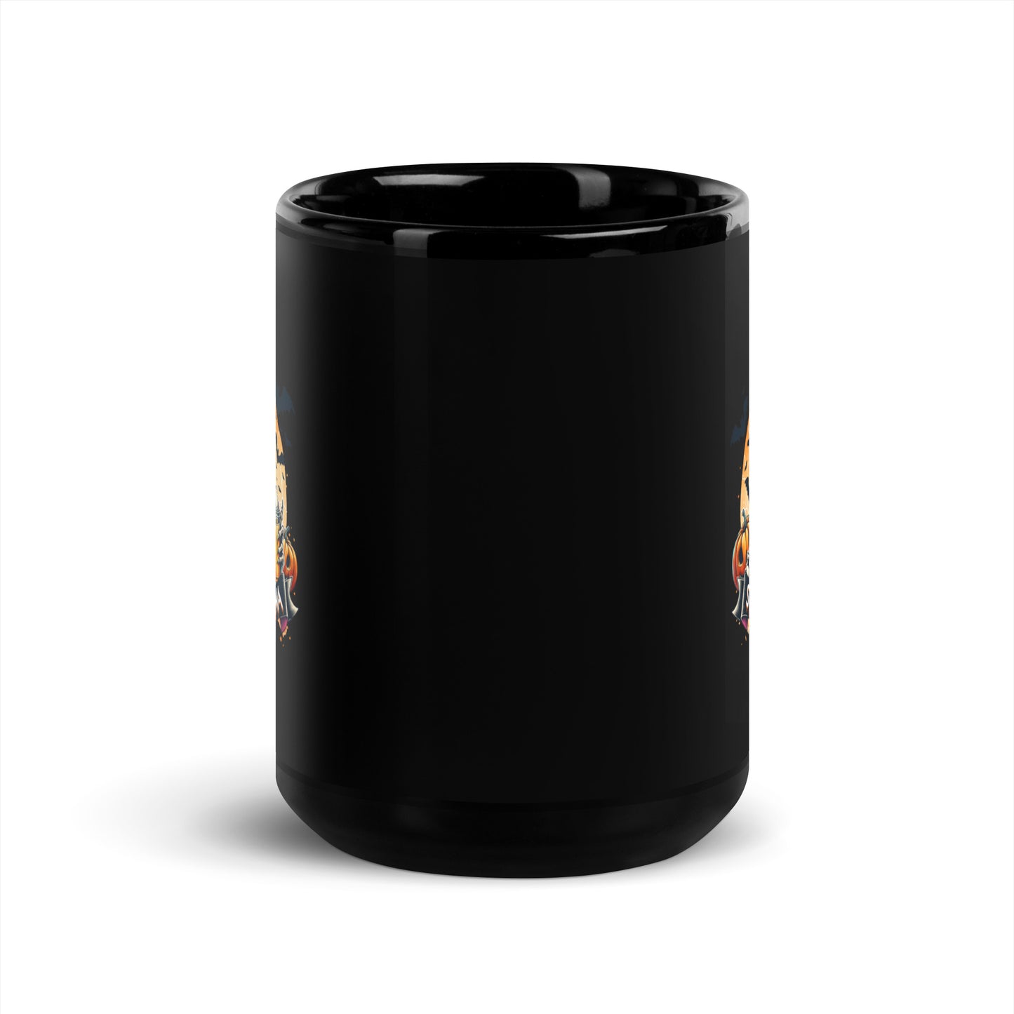 Spooky Mama - Black Glossy Mug