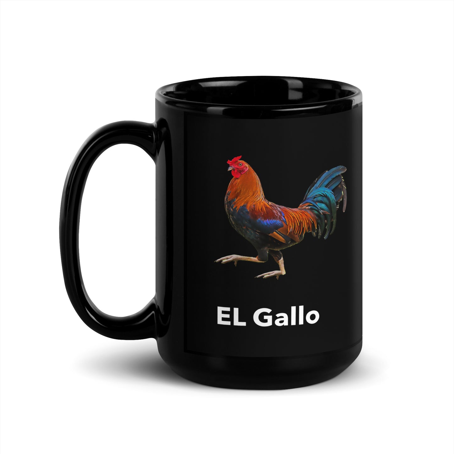 El Gallo Black Glossy Mug