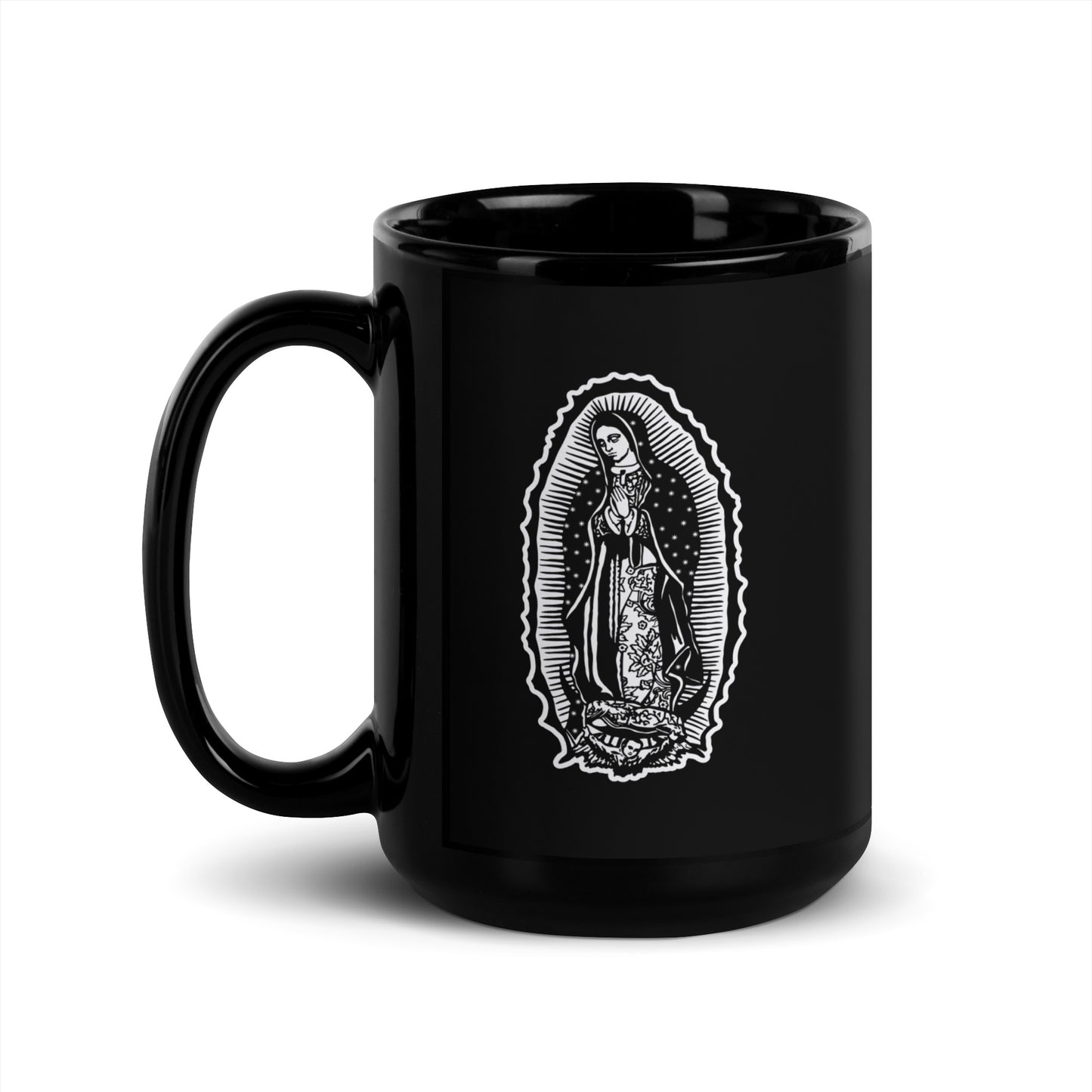 VIRGEN De GUADALUPE - Black Glossy Mug