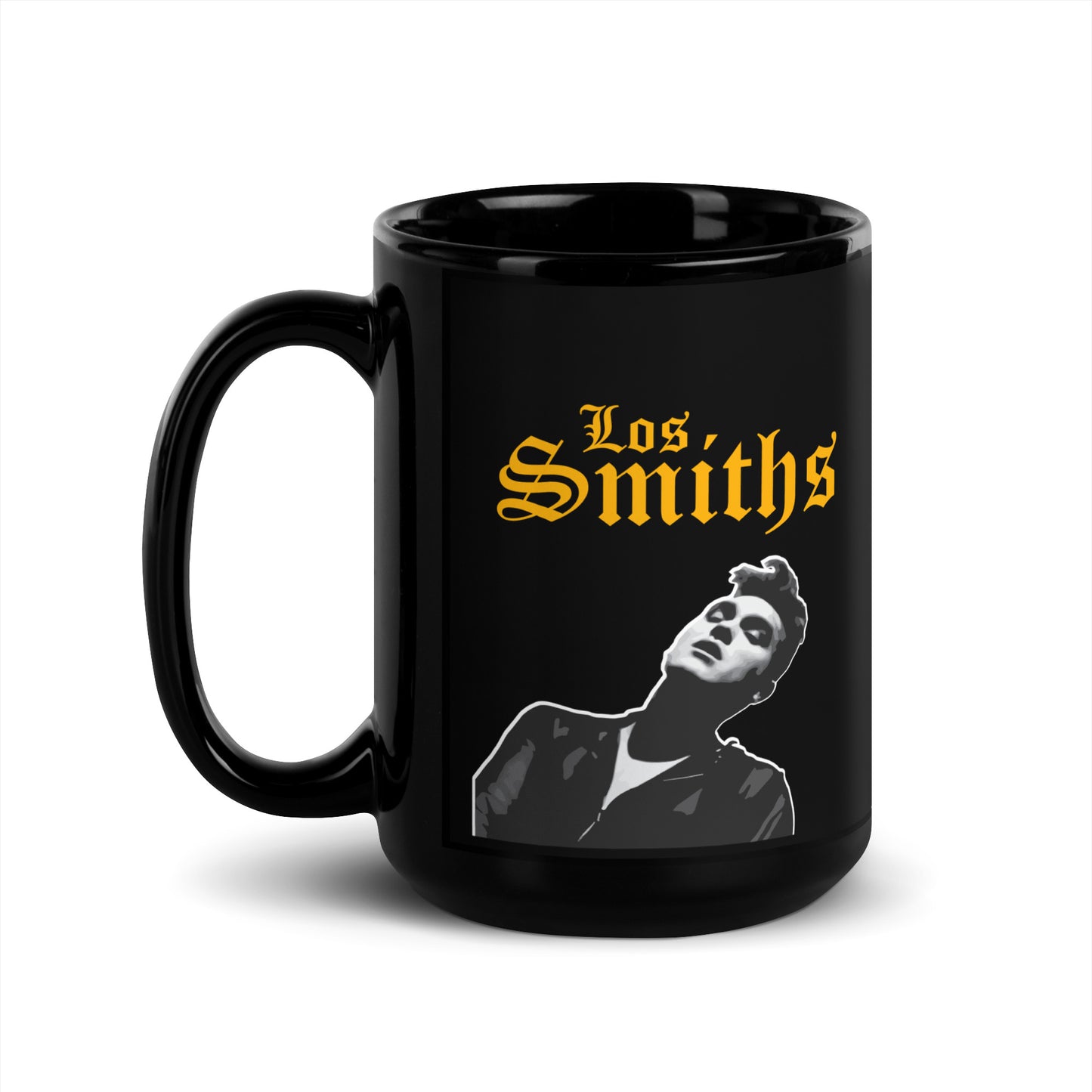 Los Smiths With Silhouette - Black Glossy Mug