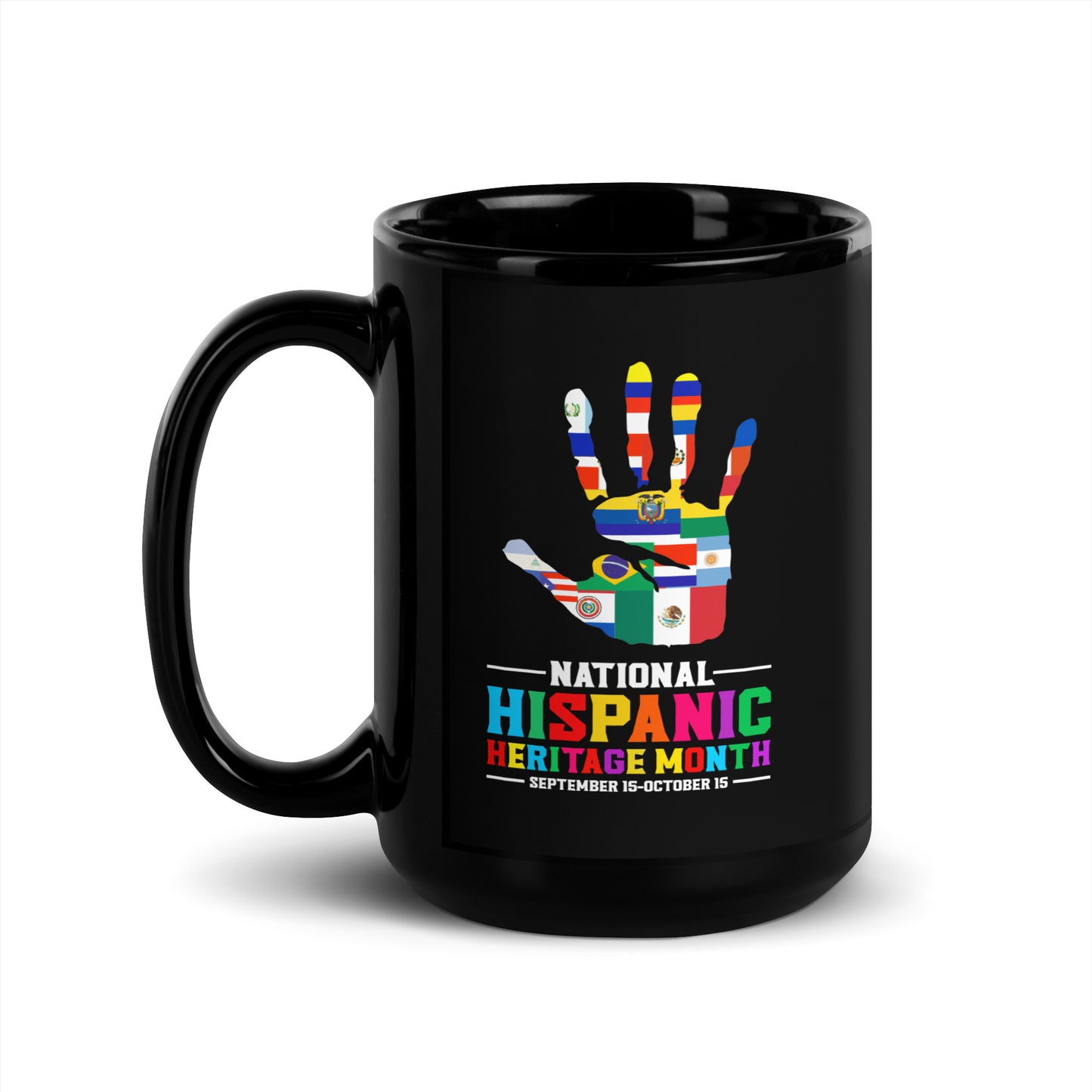 Hispanic Heritage Month - Black Glossy Mug