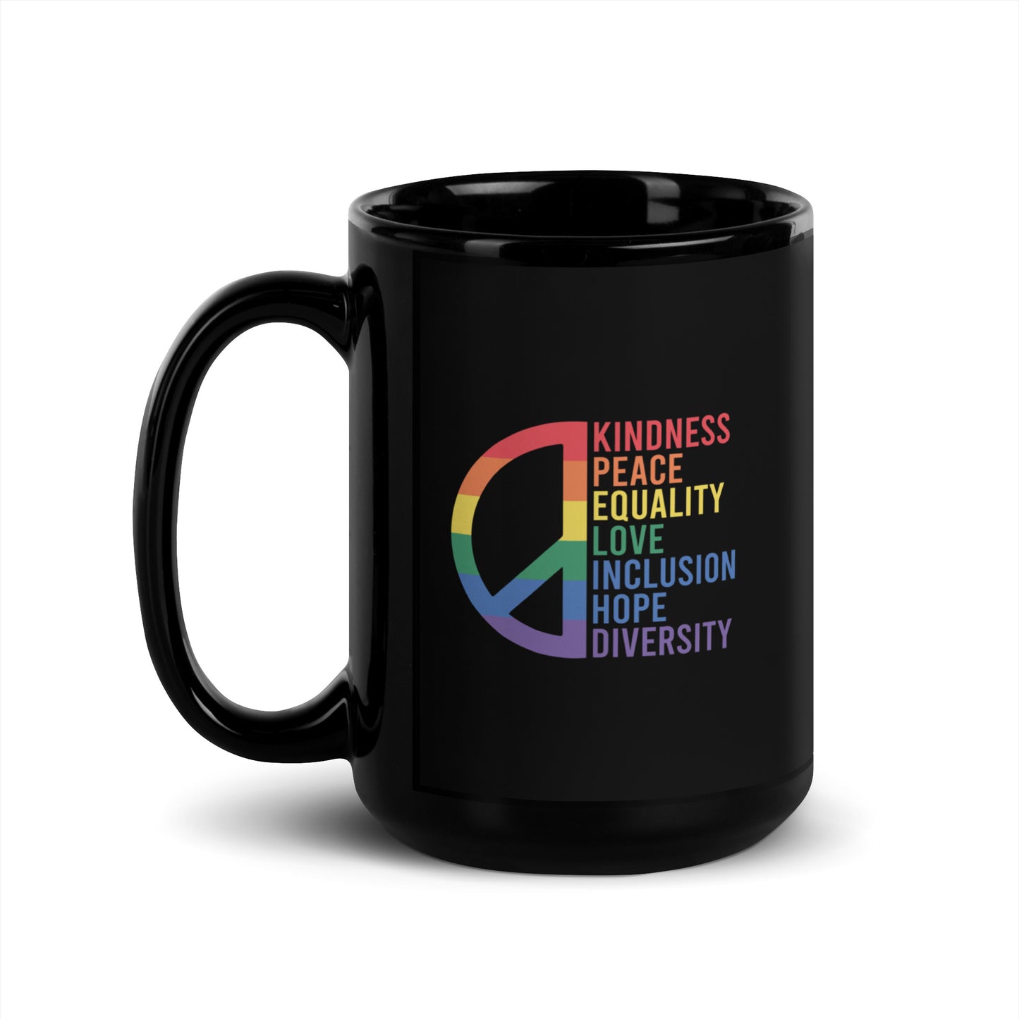 Kindness - Black Glossy Mug