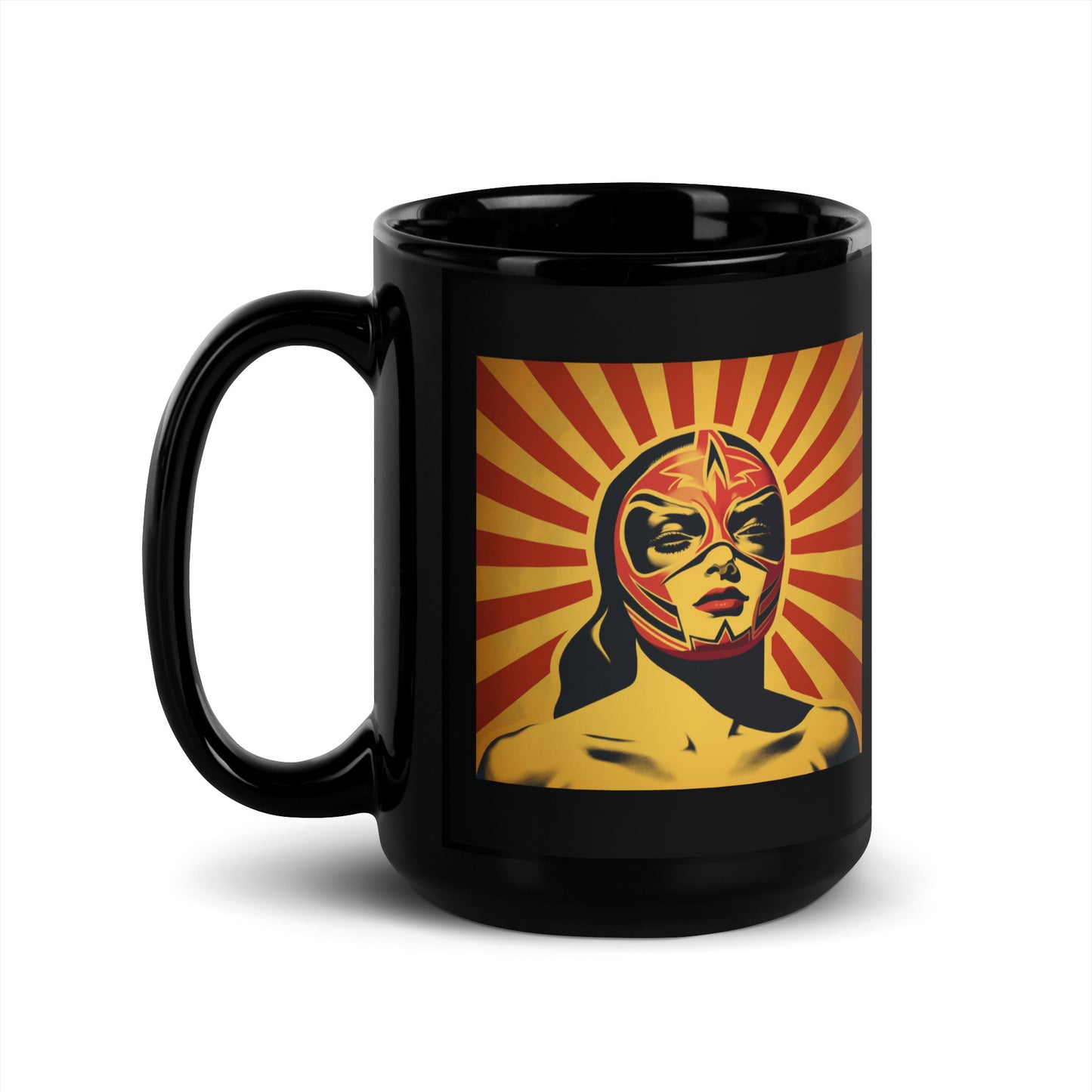 Luchadora - Black Glossy Mug