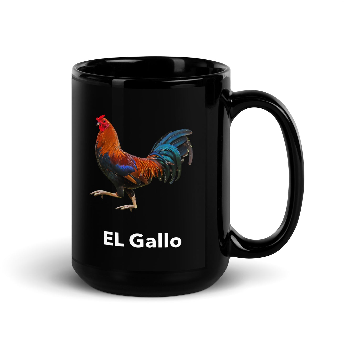 El Gallo Black Glossy Mug