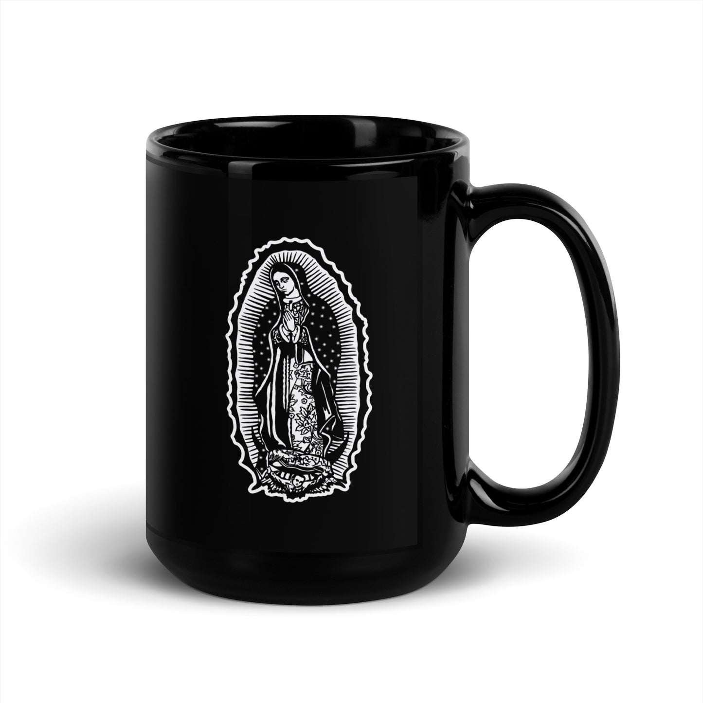 VIRGEN De GUADALUPE - Black Glossy Mug