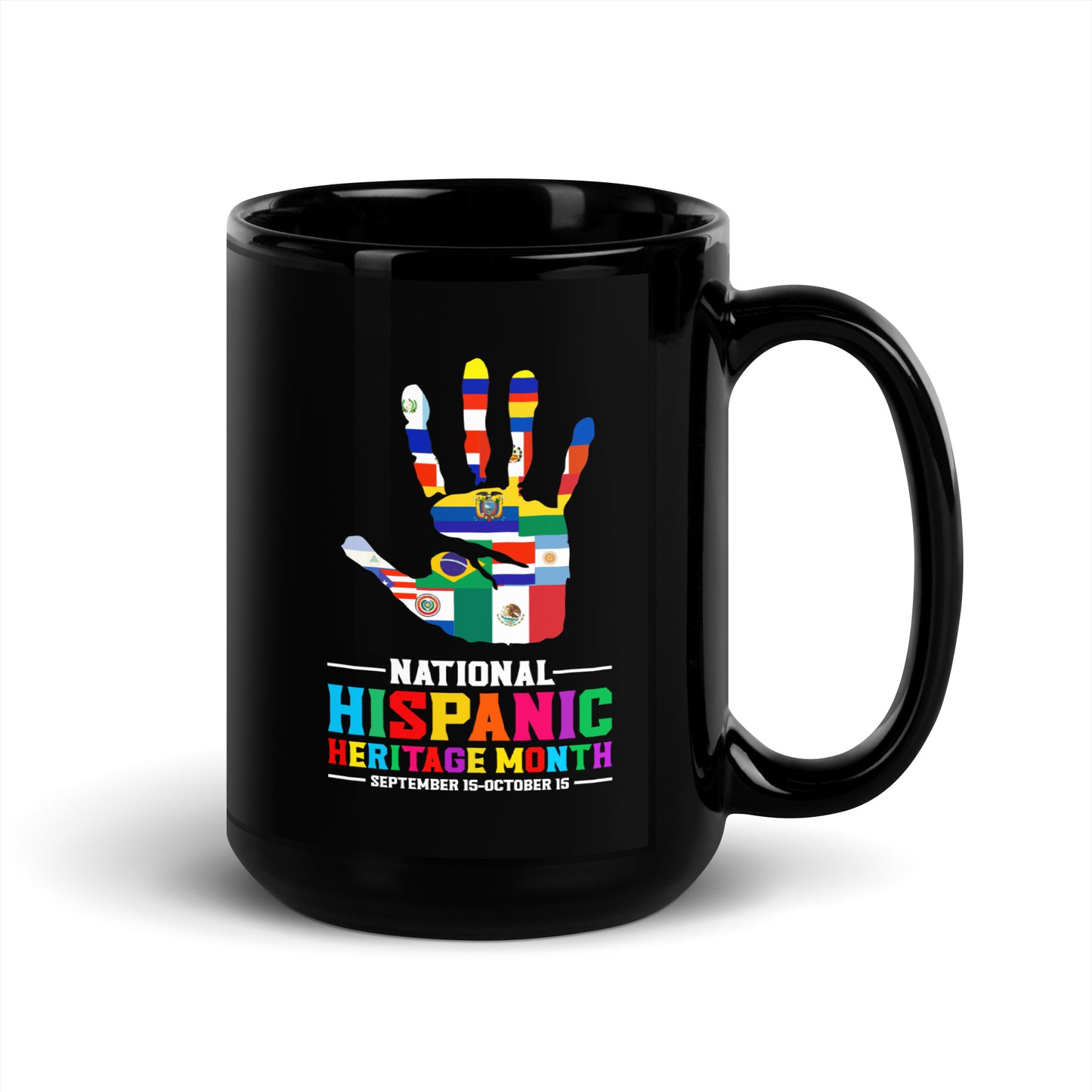 Hispanic Heritage Month - Black Glossy Mug