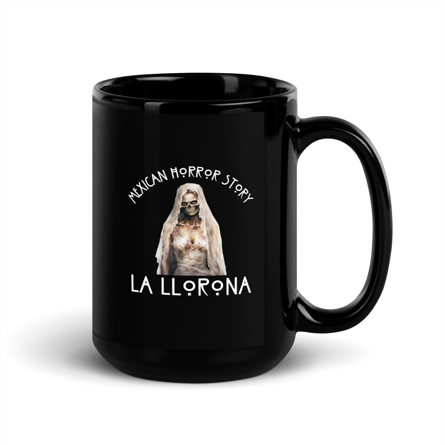 Mexican Horror Story La Llorona - Black Glossy Mug