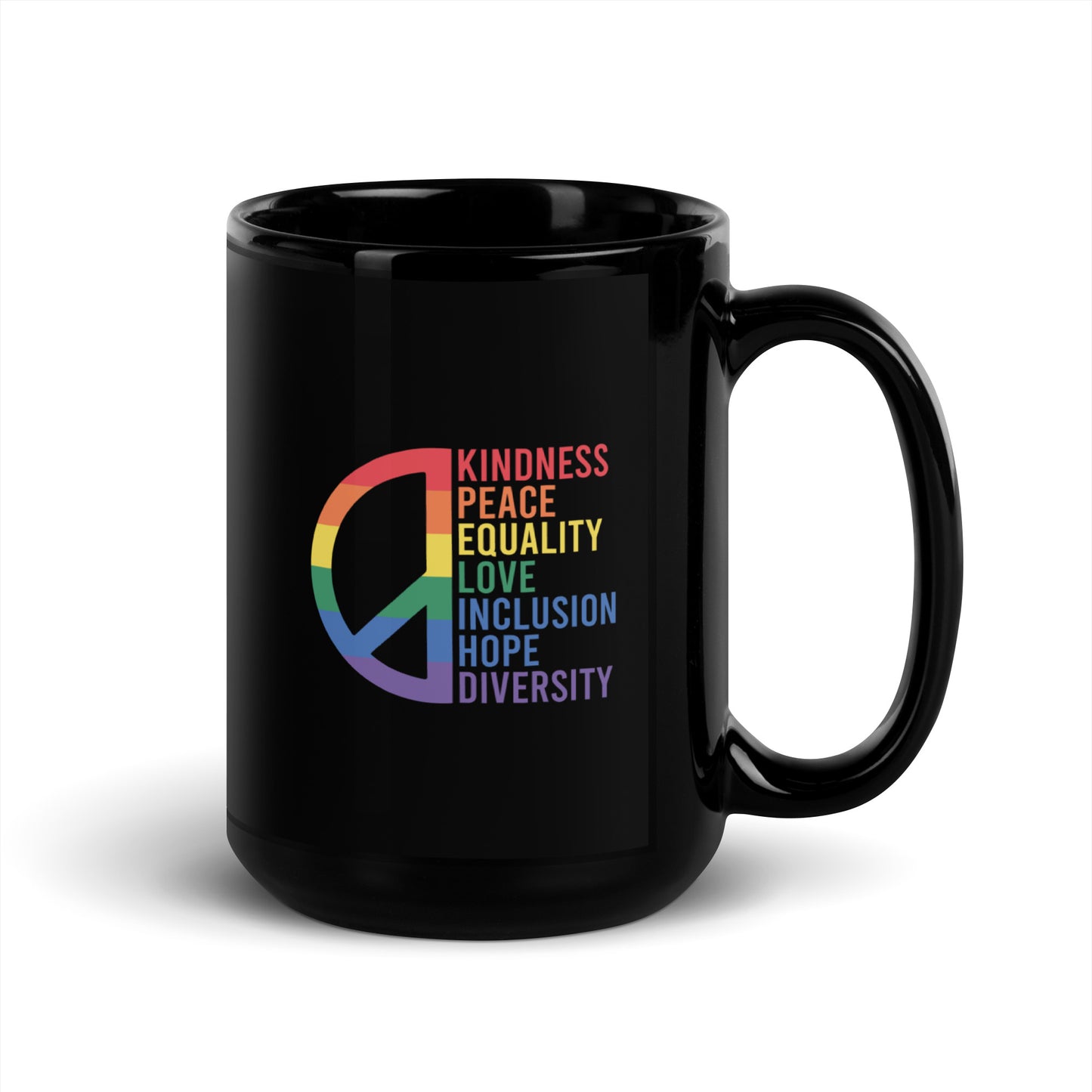 Kindness - Black Glossy Mug