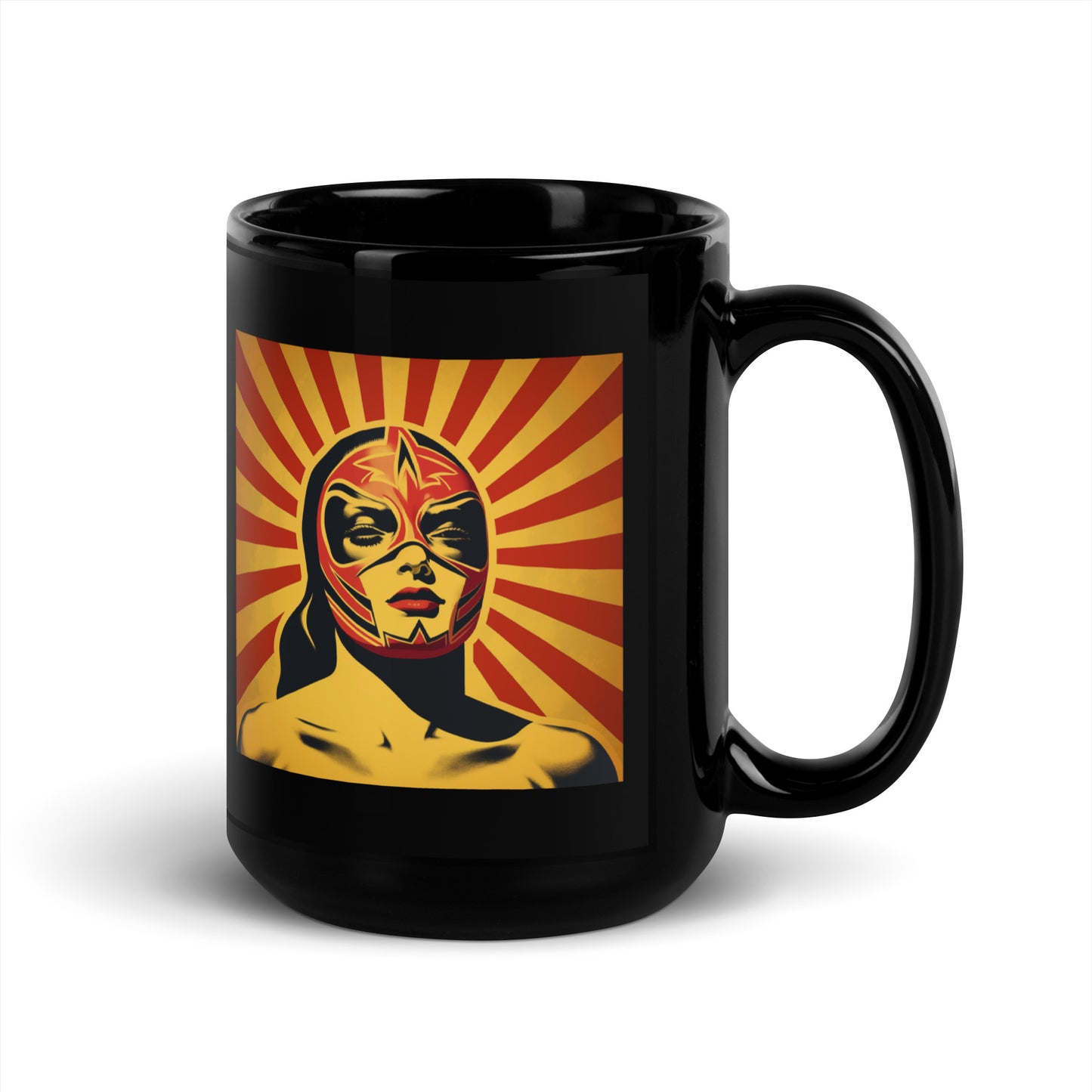 Luchadora - Black Glossy Mug