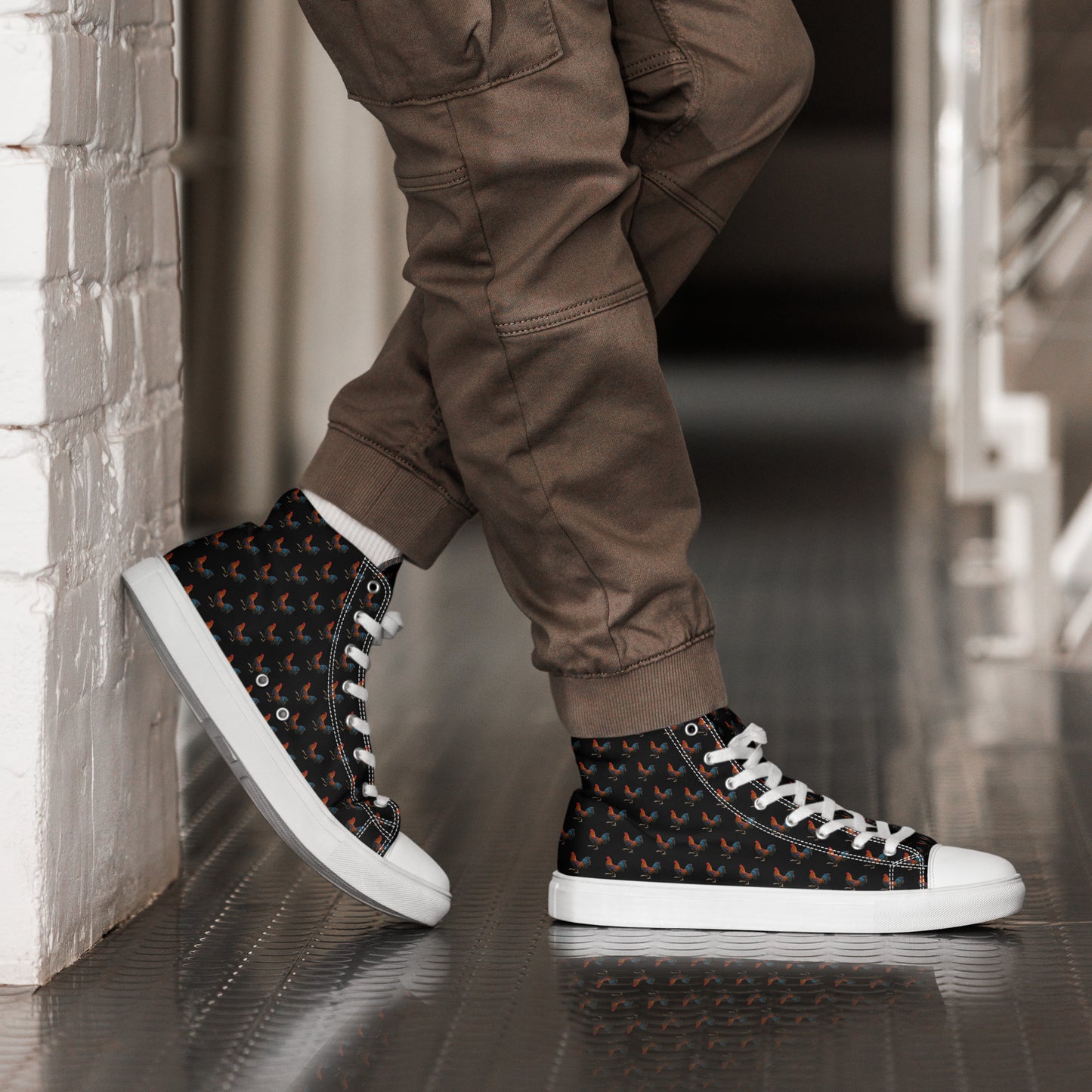 El Gallo - Men’s high top canvas shoes